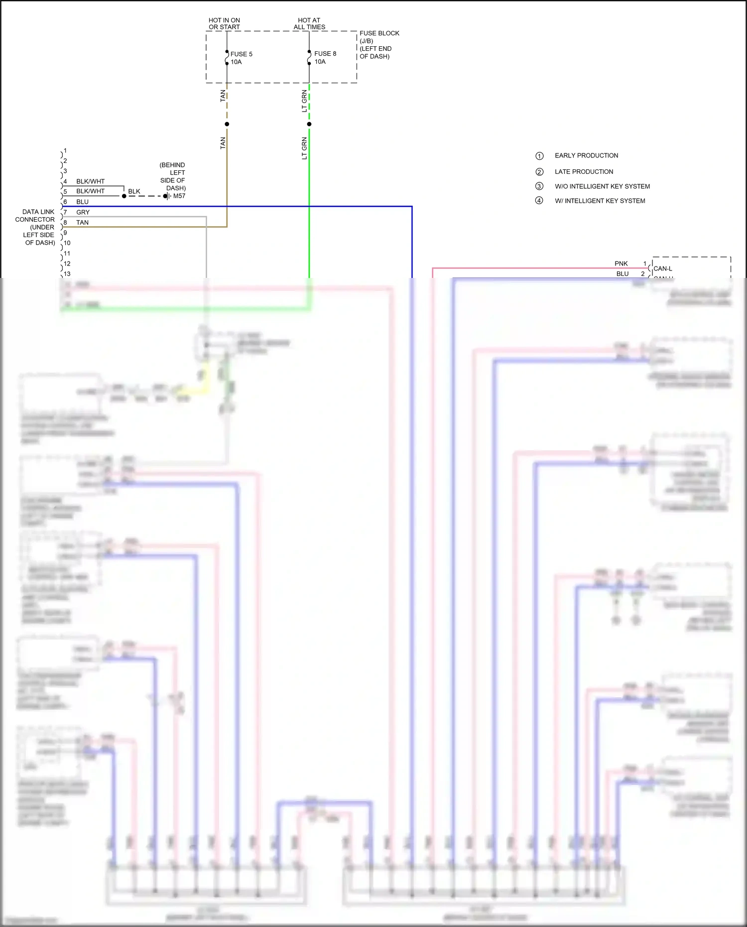 Wiring diagram combination meter for Nissan Versa II facelift (2014-2019) (14 of 24)