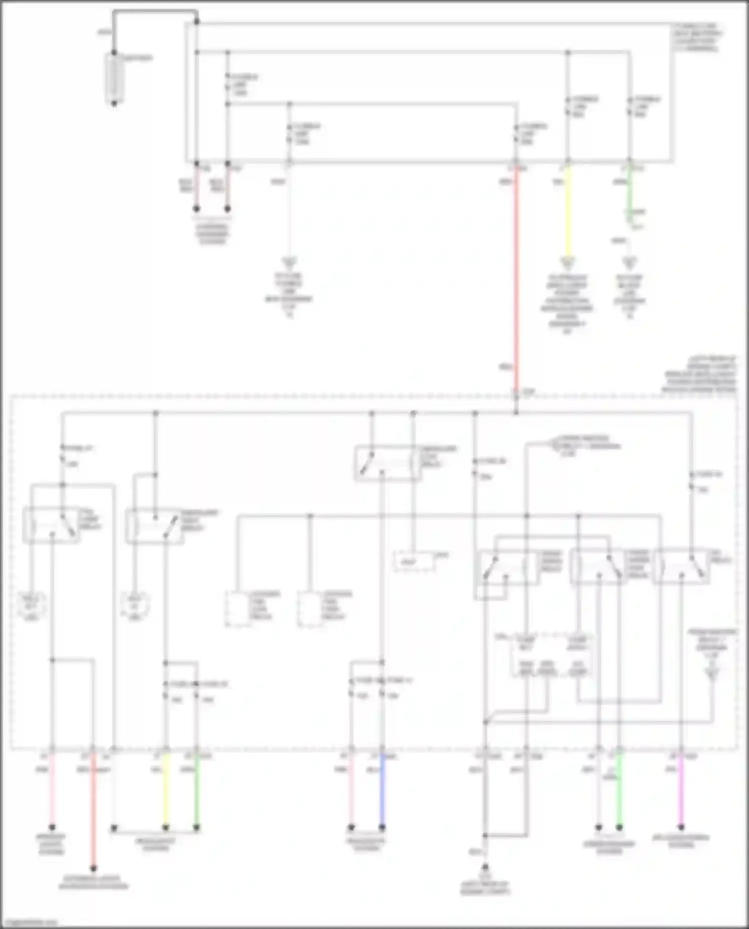Wiring diagram front wiper relay for Nissan Versa II facelift (2014-2019) (1 of 2)