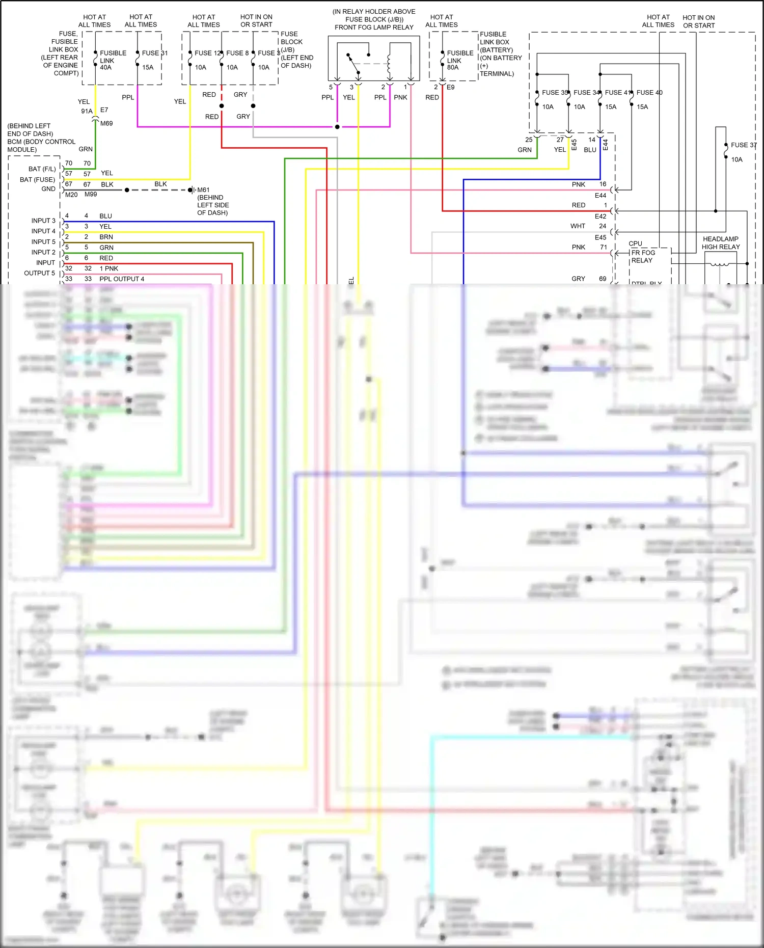 Wiring diagram input 3 for Nissan Versa II facelift (2014-2019) (4 of 9)
