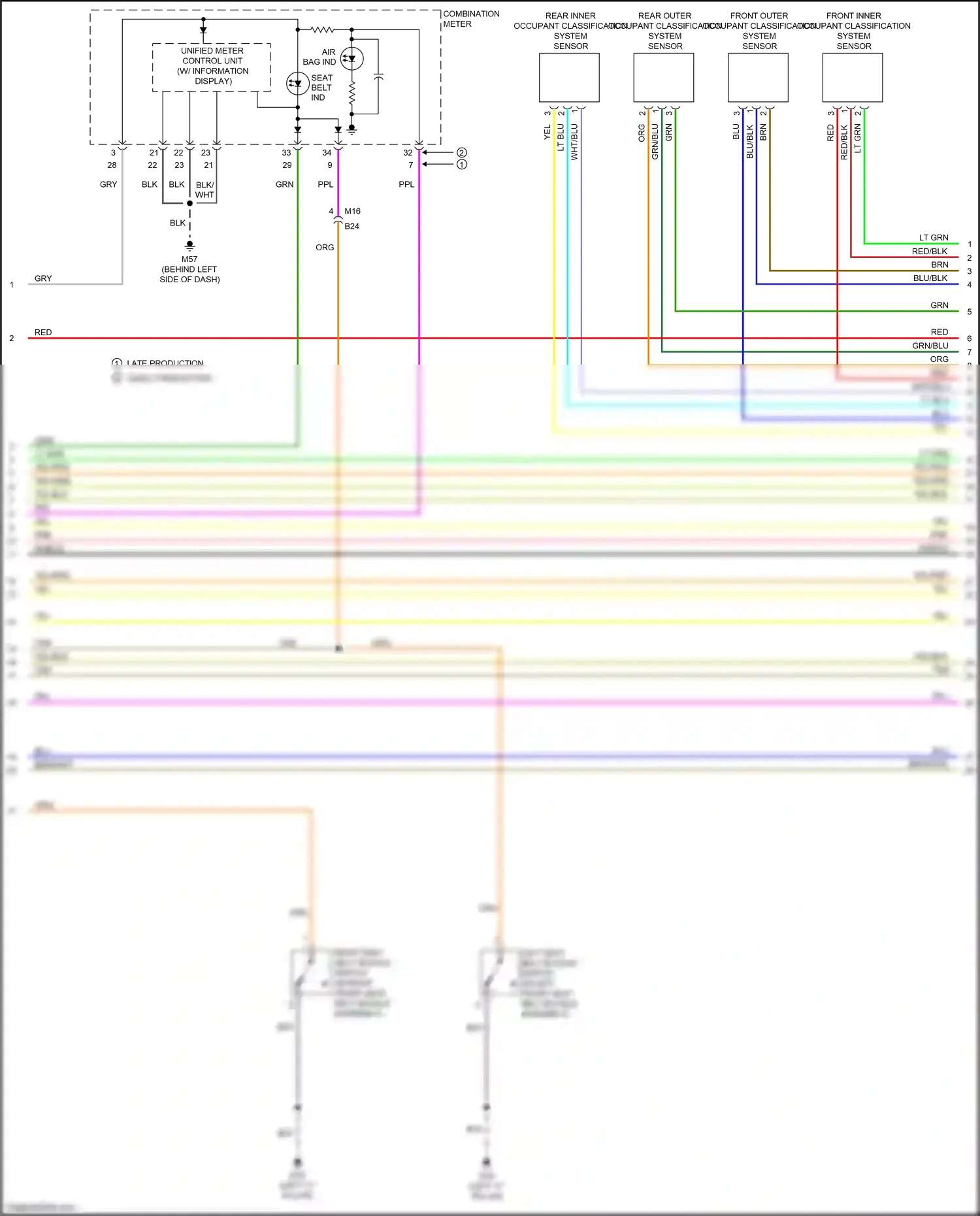 Wiring diagram left "c" pillar) for Nissan Versa II facelift (2014-2019) (12 of 15)