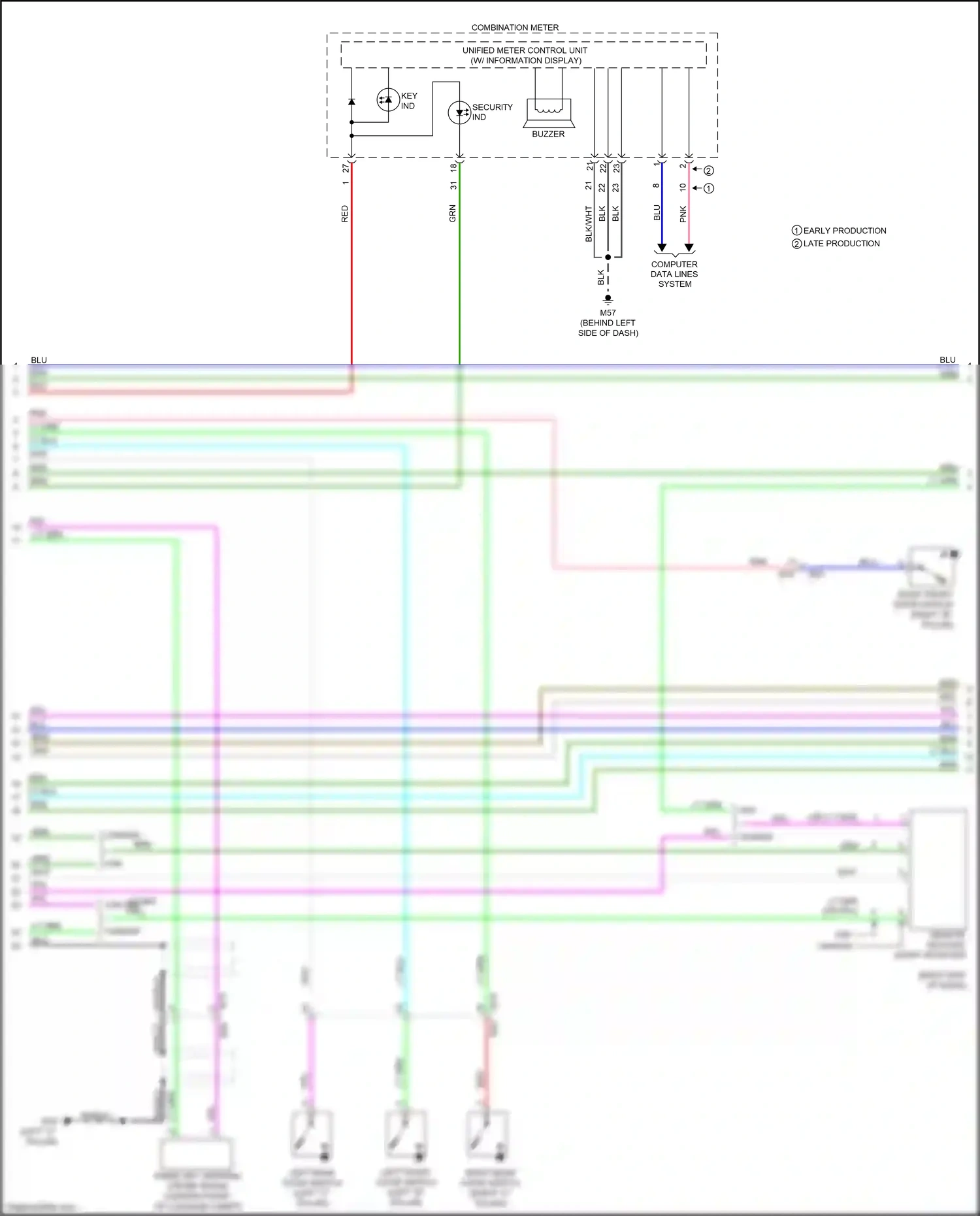 Wiring diagram security ind for Nissan Versa II facelift (2014-2019) (2 of 9)