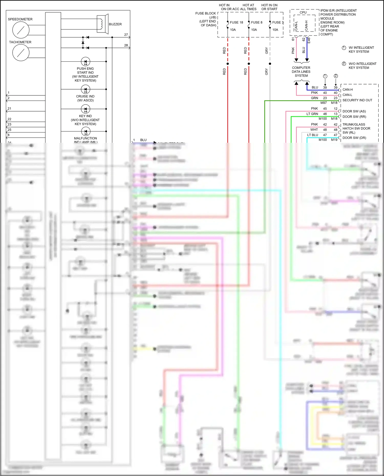 Wiring diagram security ind for Nissan Versa II facelift (2014-2019) (6 of 9)