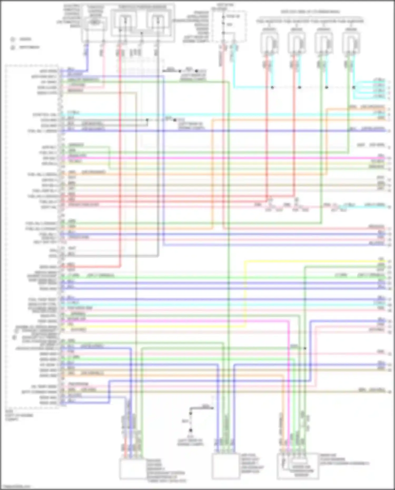 Wiring diagram throttle position sensor for Nissan Versa II facelift (2014-2019) (2 of 2)