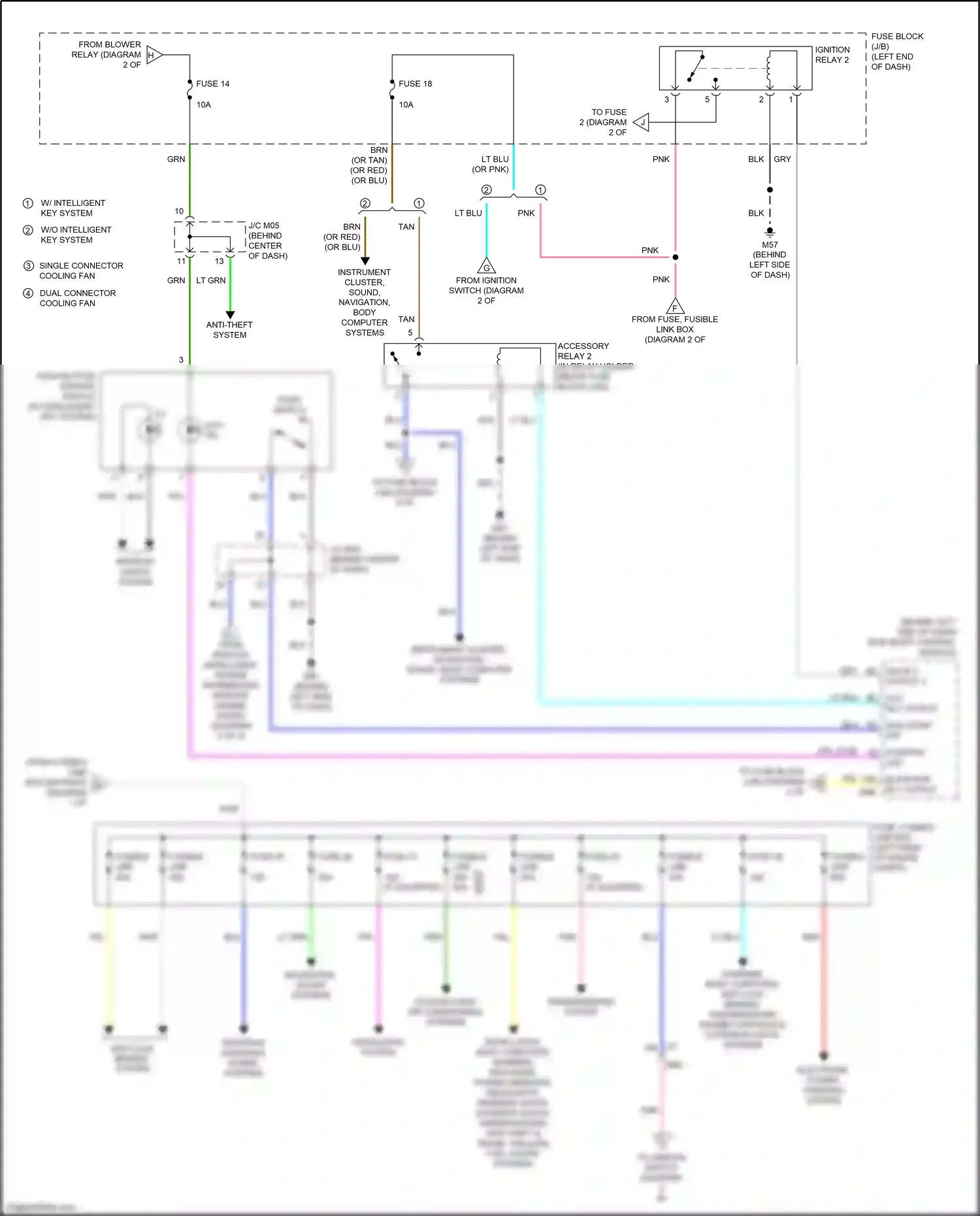 Wiring diagram transmissions system for Nissan Versa II facelift (2014-2019) (3 of 3)