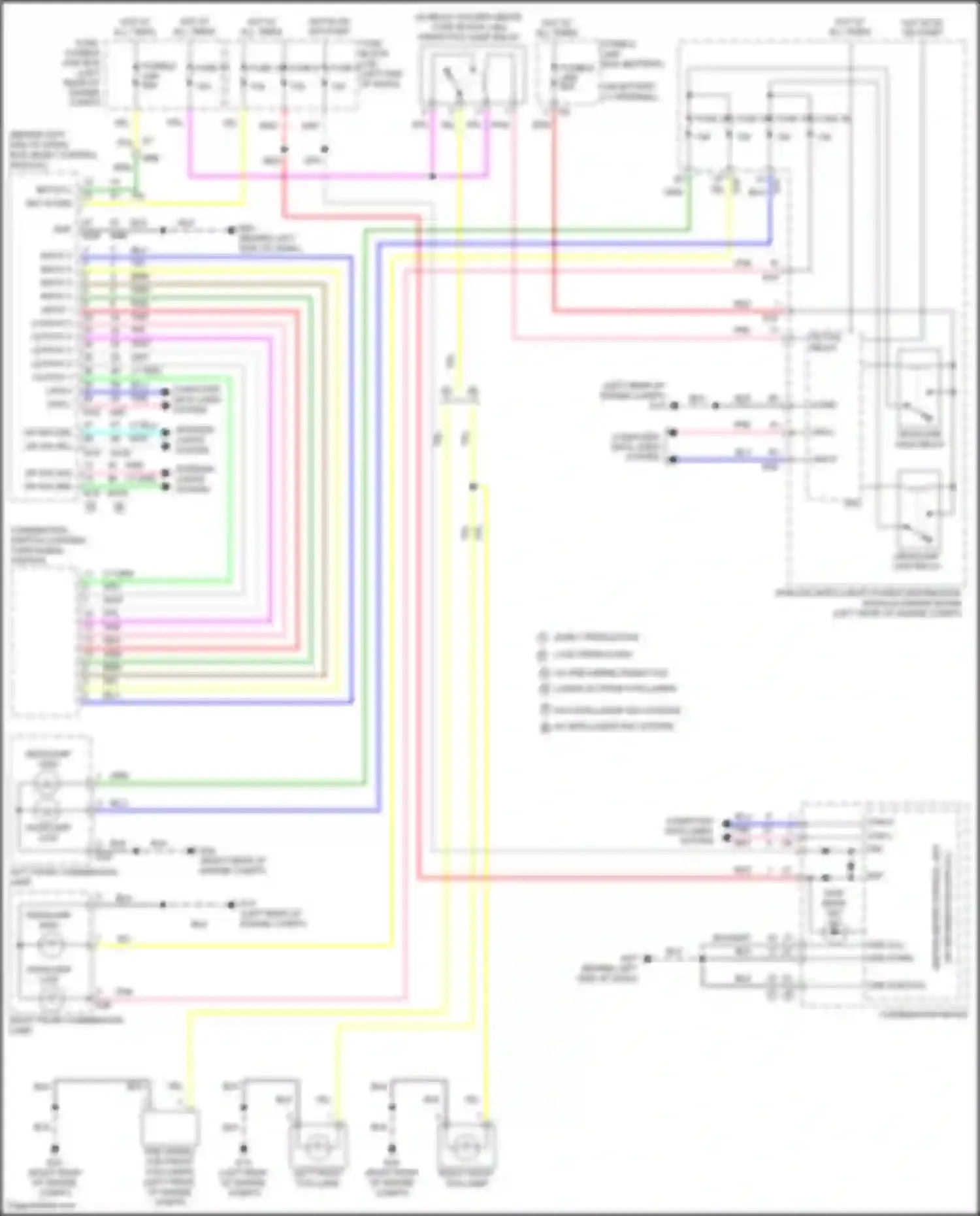 Wiring diagram w/o intelligent key system w/ intelligent key system for Nissan Versa II facelift (2014-2019) (1 of 3)