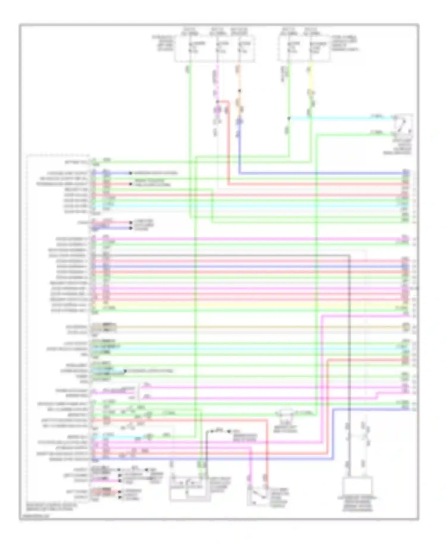 Versa Nissan II (2012-2014): Forced entry circuit, with intelligent key unit (1 of 4)