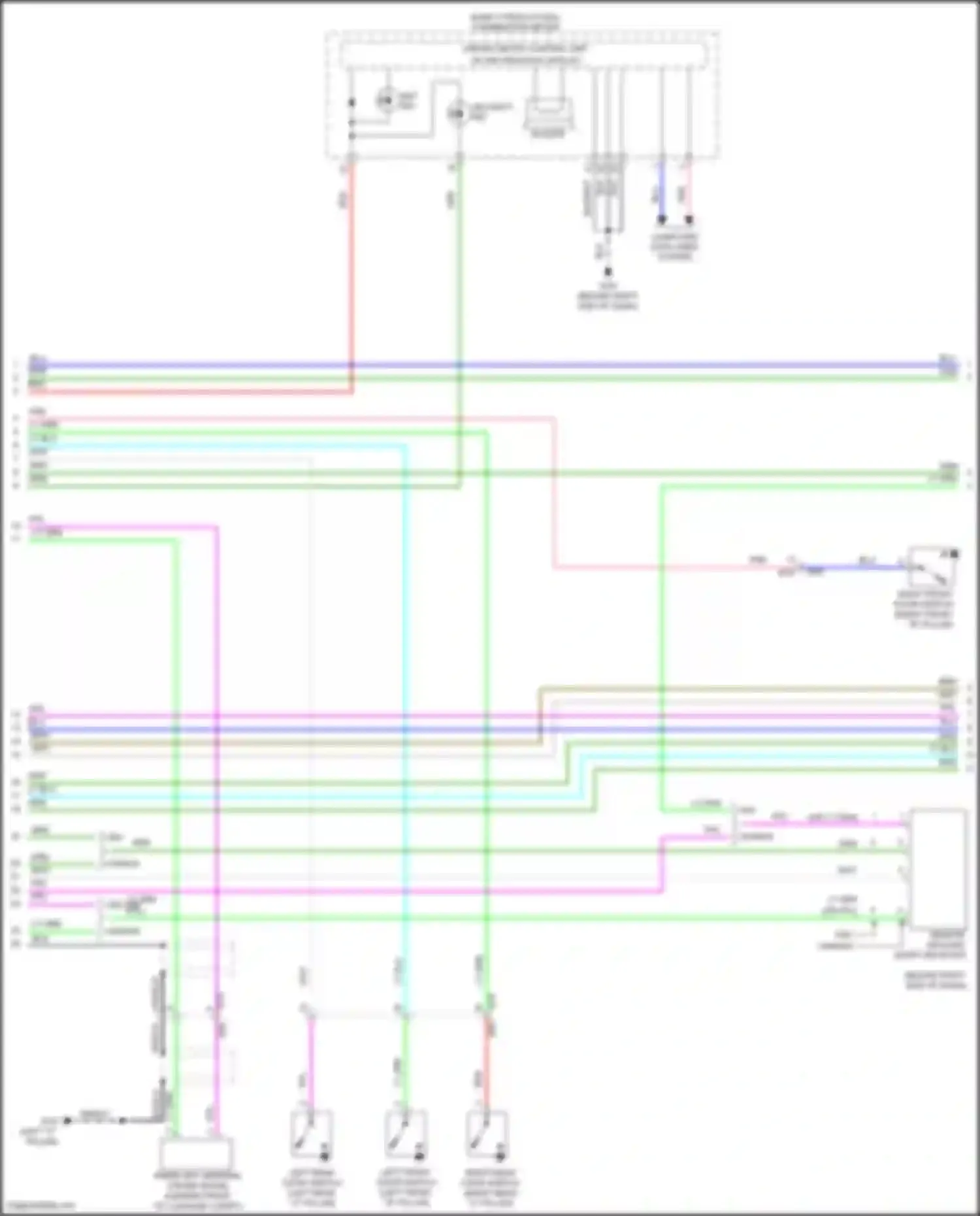 Versa Nissan II (2012-2014): Power door locks circuit, w/ intelligent key unit (3 of 4)