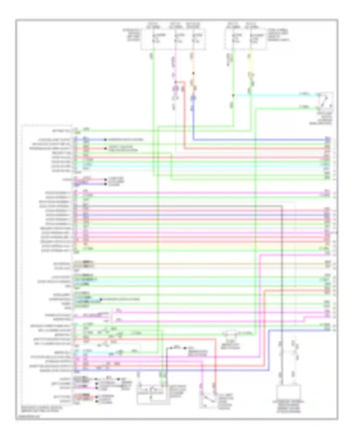 Versa Nissan II (2012-2014): Power door locks circuit, with intelligent key unit (1 of 4)