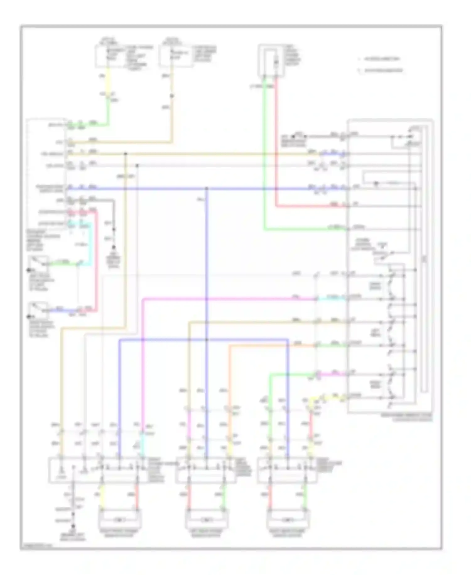 Versa Nissan II (2012-2014): Power windows circuit