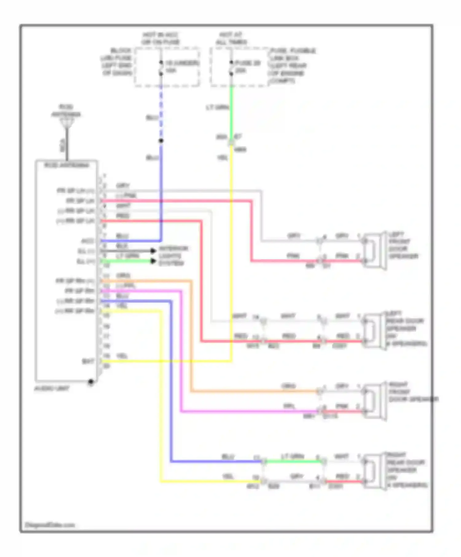 Versa Nissan II (2012-2014): Base radio circuit