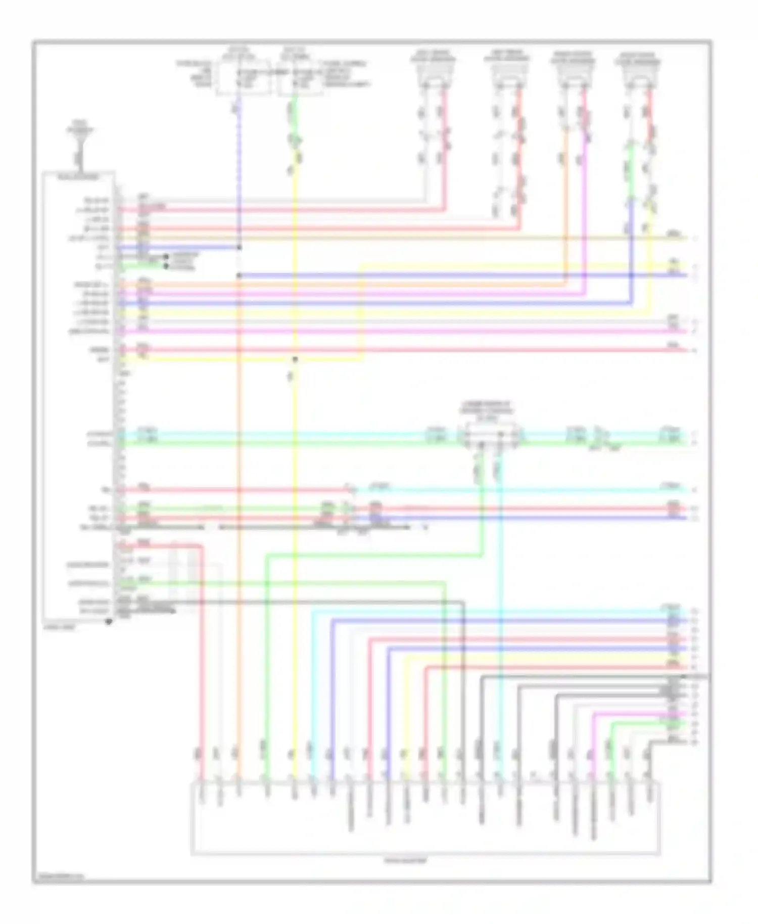 Wiring diagram audio unit for Nissan Versa II (2012-2014) (2 of 2)