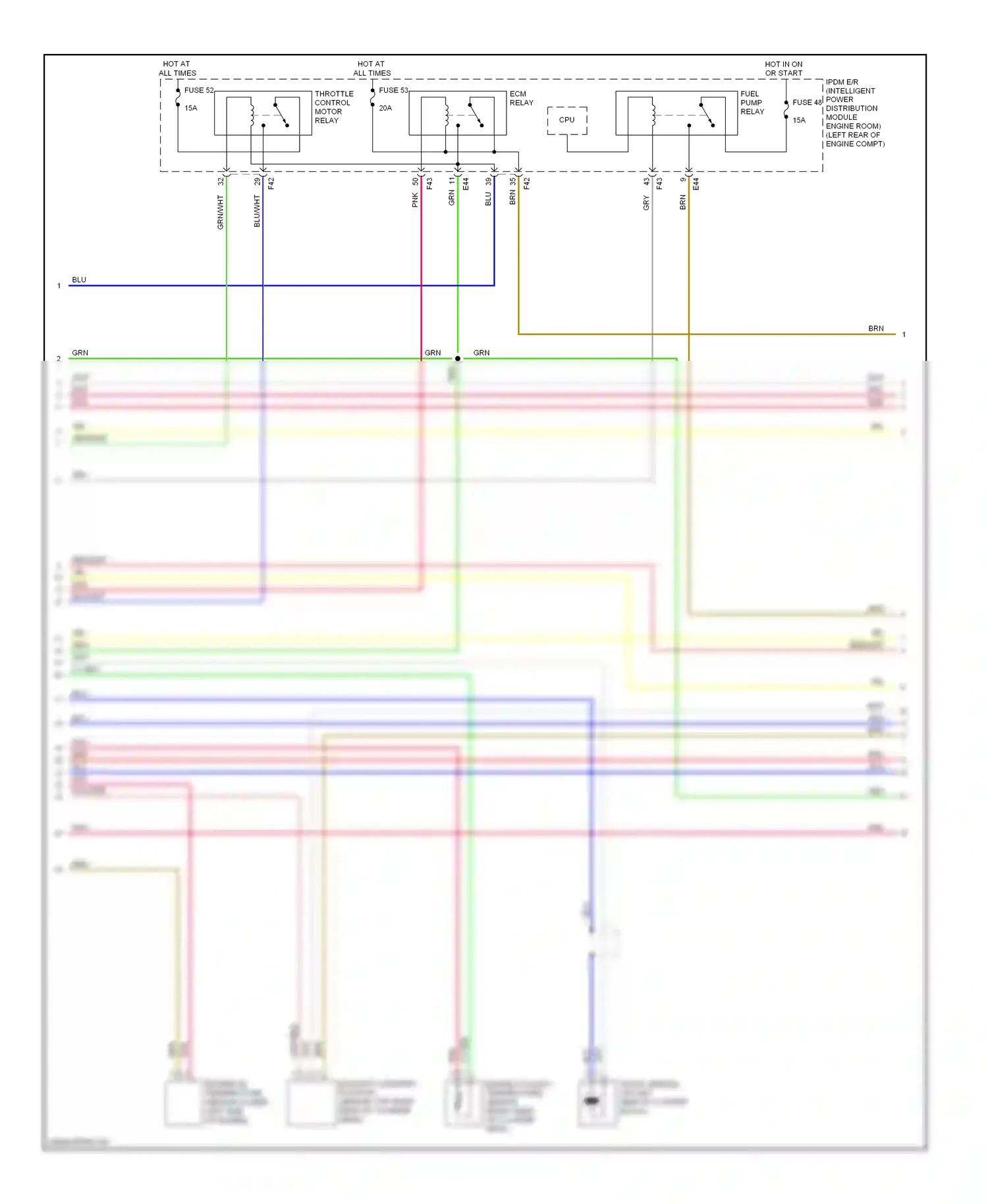 Wiring diagram blu/wht for Nissan Versa II (2012-2014) (5 of 6)