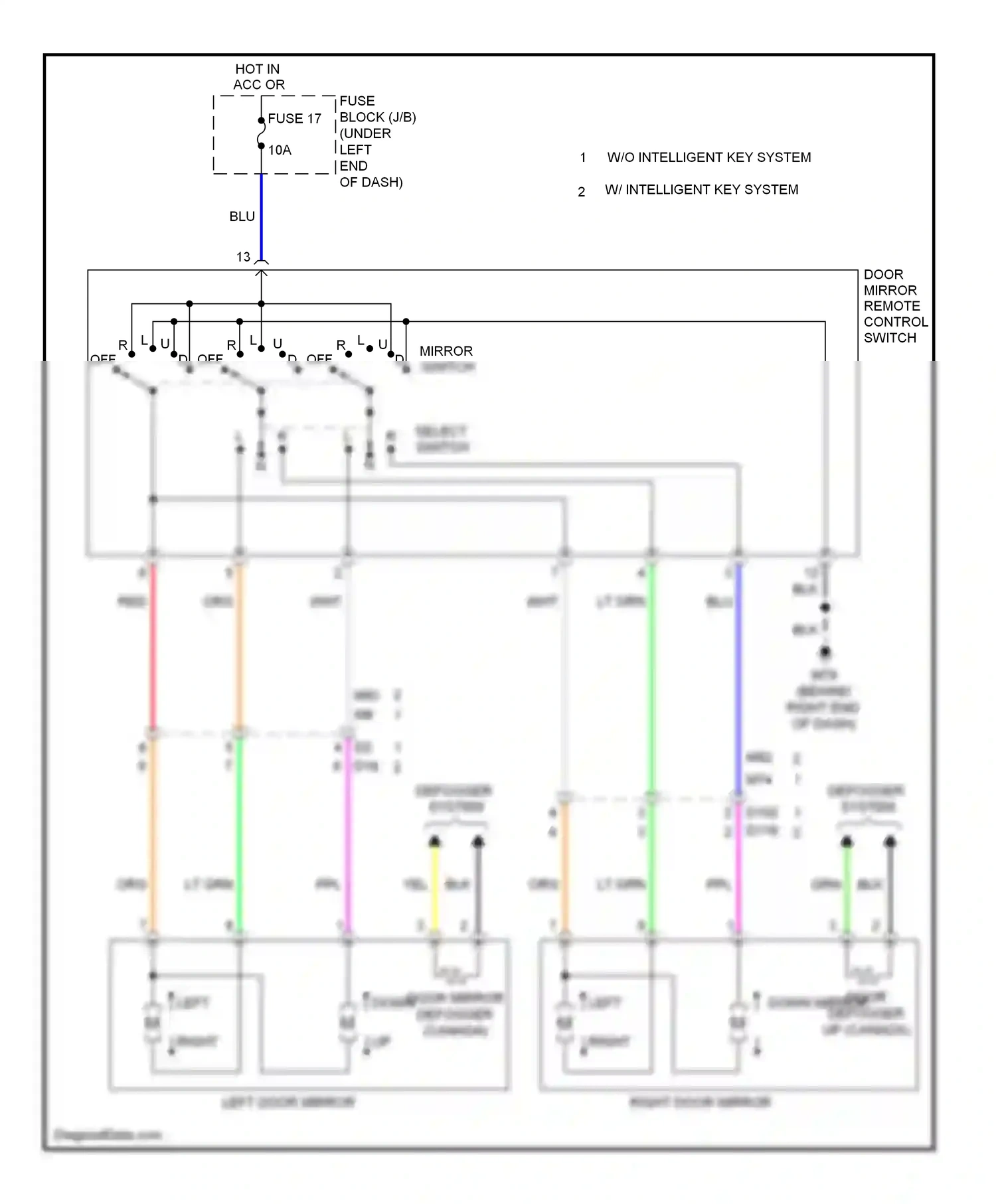 Wiring diagram fuse 17 for Nissan Versa II (2012-2014) (1 of 1)