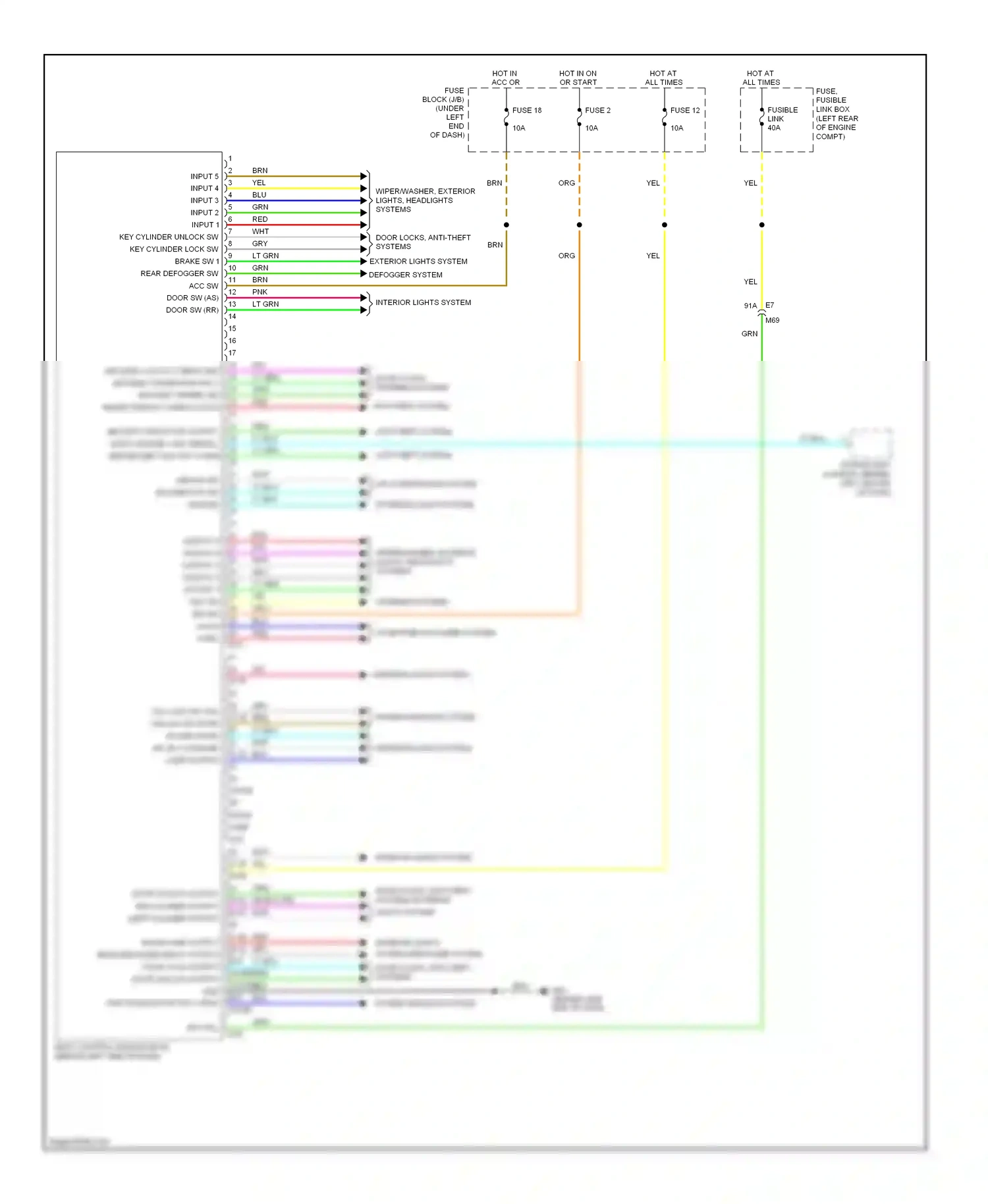 Wiring diagram fuse 18 for Nissan Versa II (2012-2014) (2 of 10)