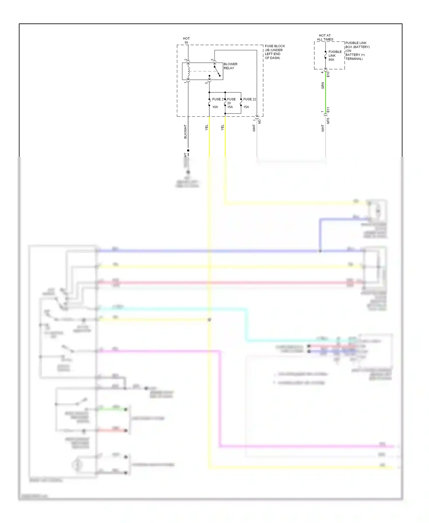 Wiring diagram fuse 22 for Nissan Versa II (2012-2014) (1 of 1)