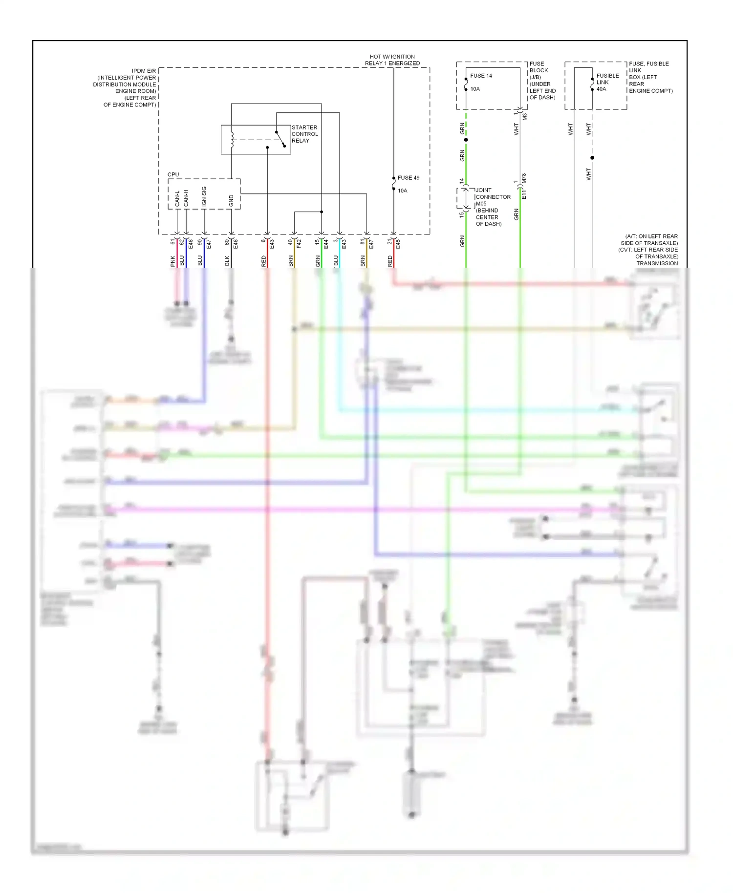 Wiring diagram fuse 49 for Nissan Versa II (2012-2014) (4 of 5)