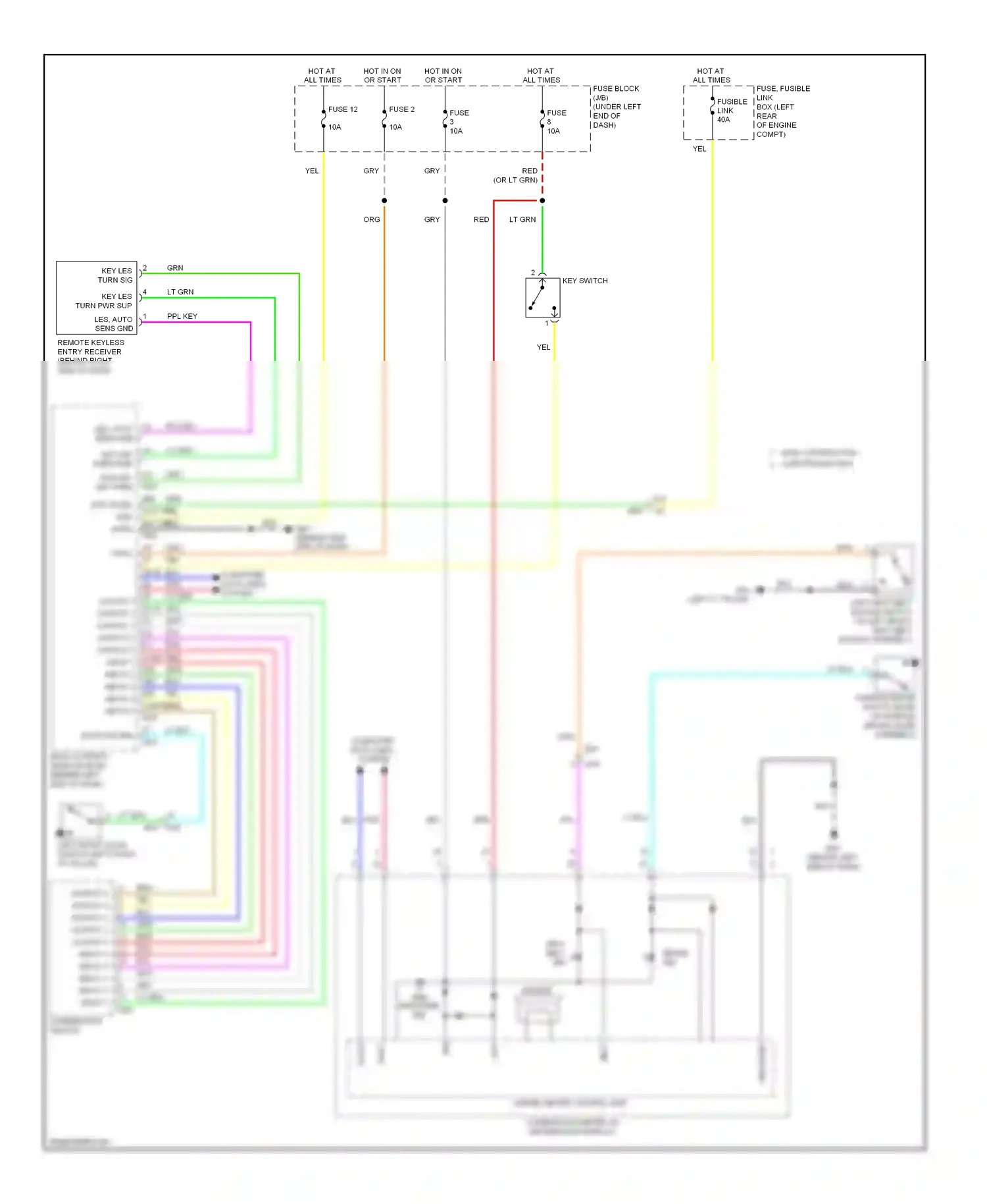 Wiring diagram key switch for Nissan Versa II (2012-2014) (5 of 6)