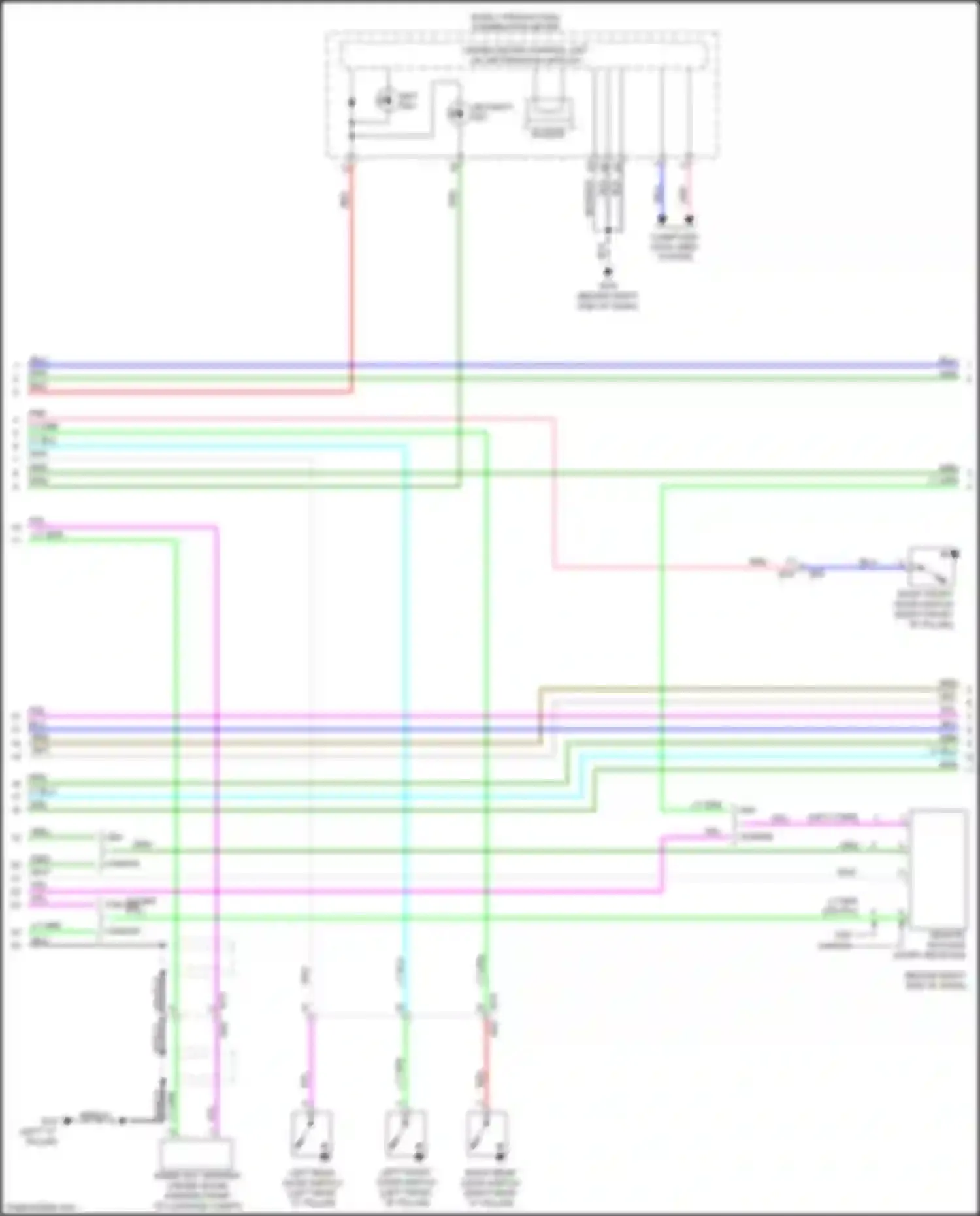 Wiring diagram left "c" pillar) for Nissan Versa II (2012-2014) (4 of 15)