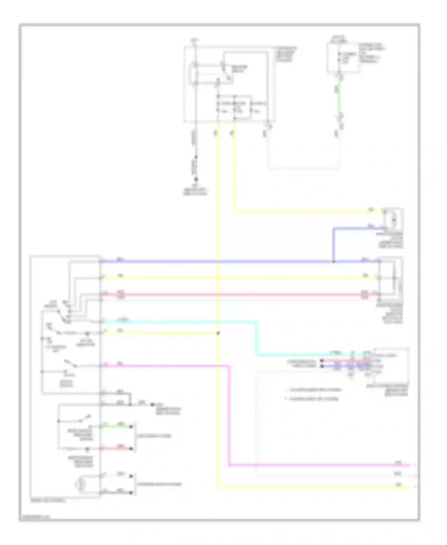 Wiring diagram rear window defogger indicator for Nissan Versa II (2012-2014) (2 of 2)