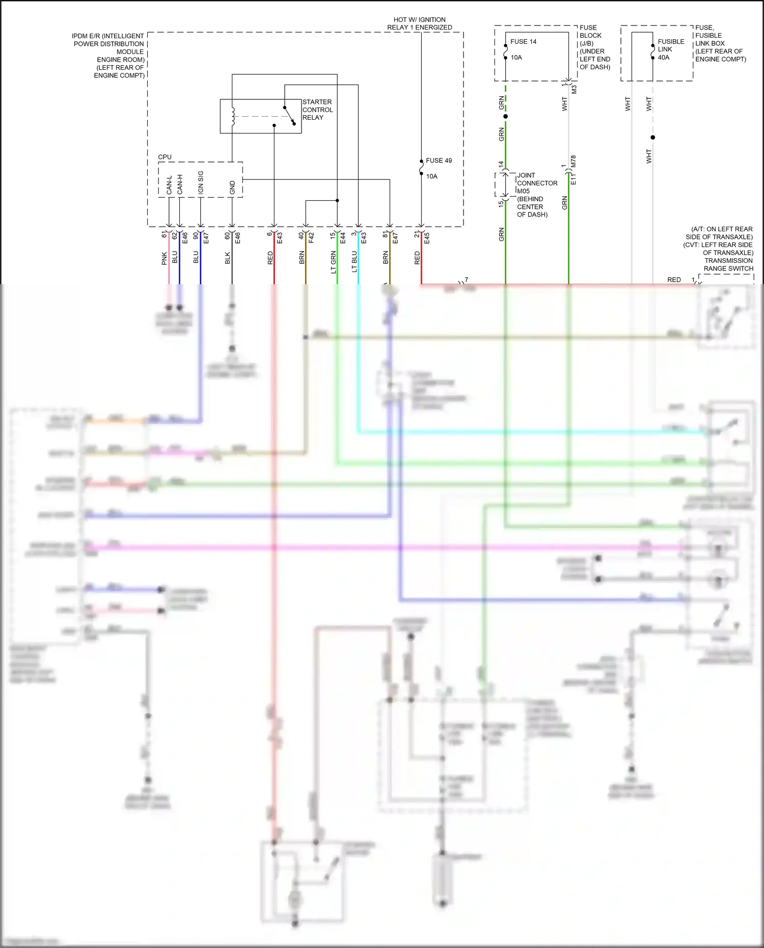 Wiring diagram red for Nissan Versa II (2012-2014) (8 of 76)