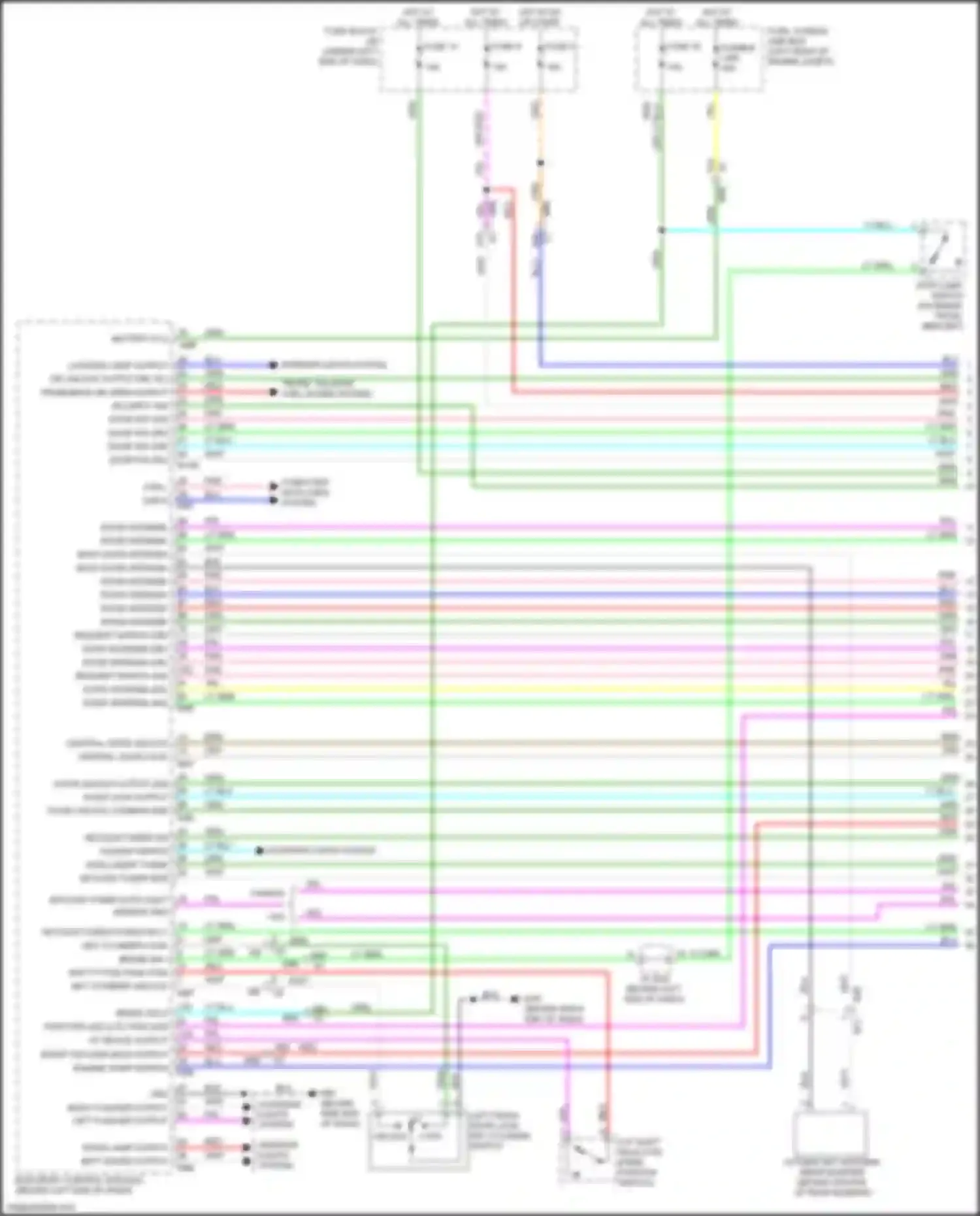 Wiring diagram room lamp output for Nissan Versa II (2012-2014) (4 of 7)