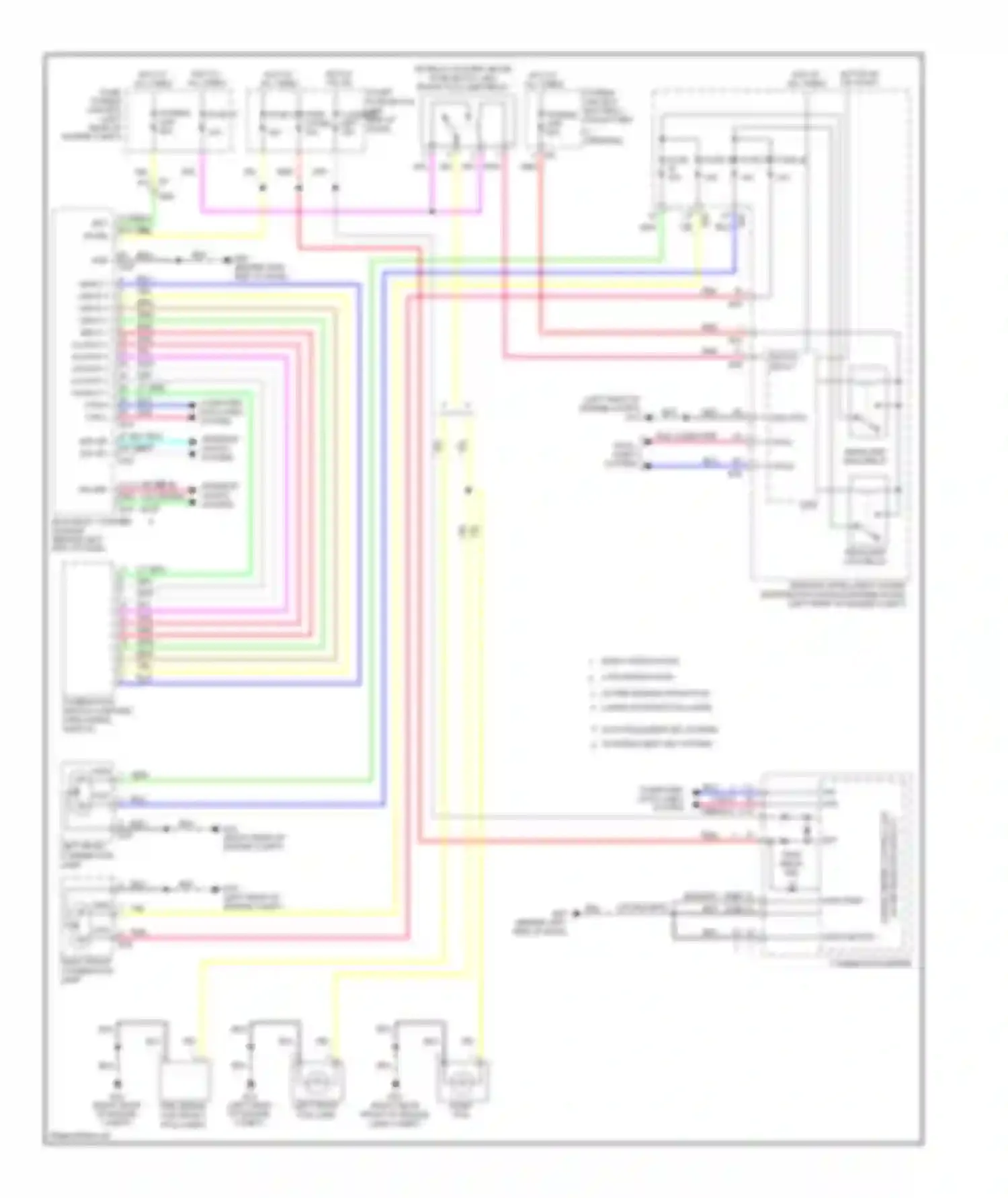 Wiring diagram w/o intelligent key system w/ intelligent key system for Nissan Versa II (2012-2014) (3 of 5)