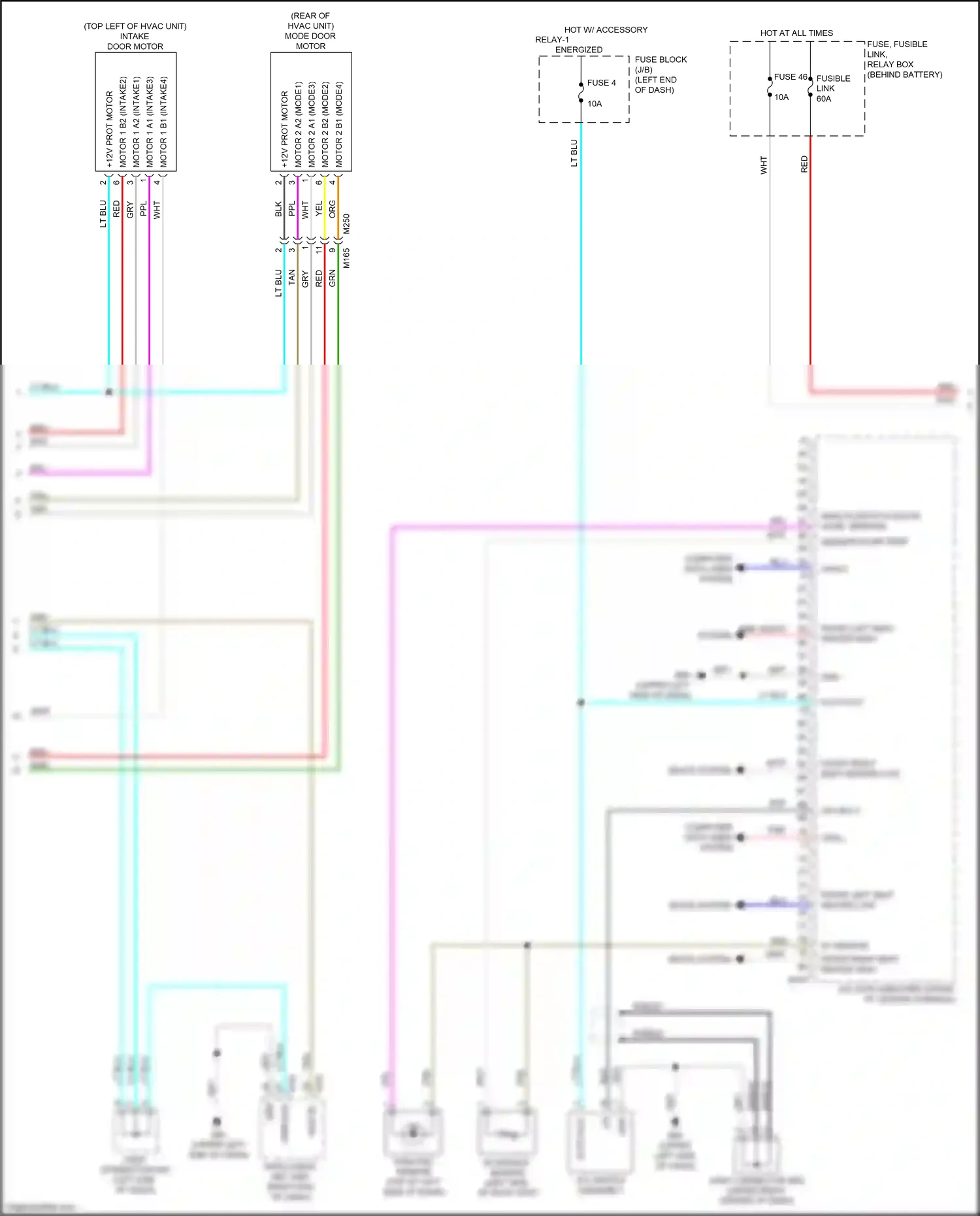 Wiring diagram a/c switch assembly for Nissan Versa III (2019-2022) (1 of 4)