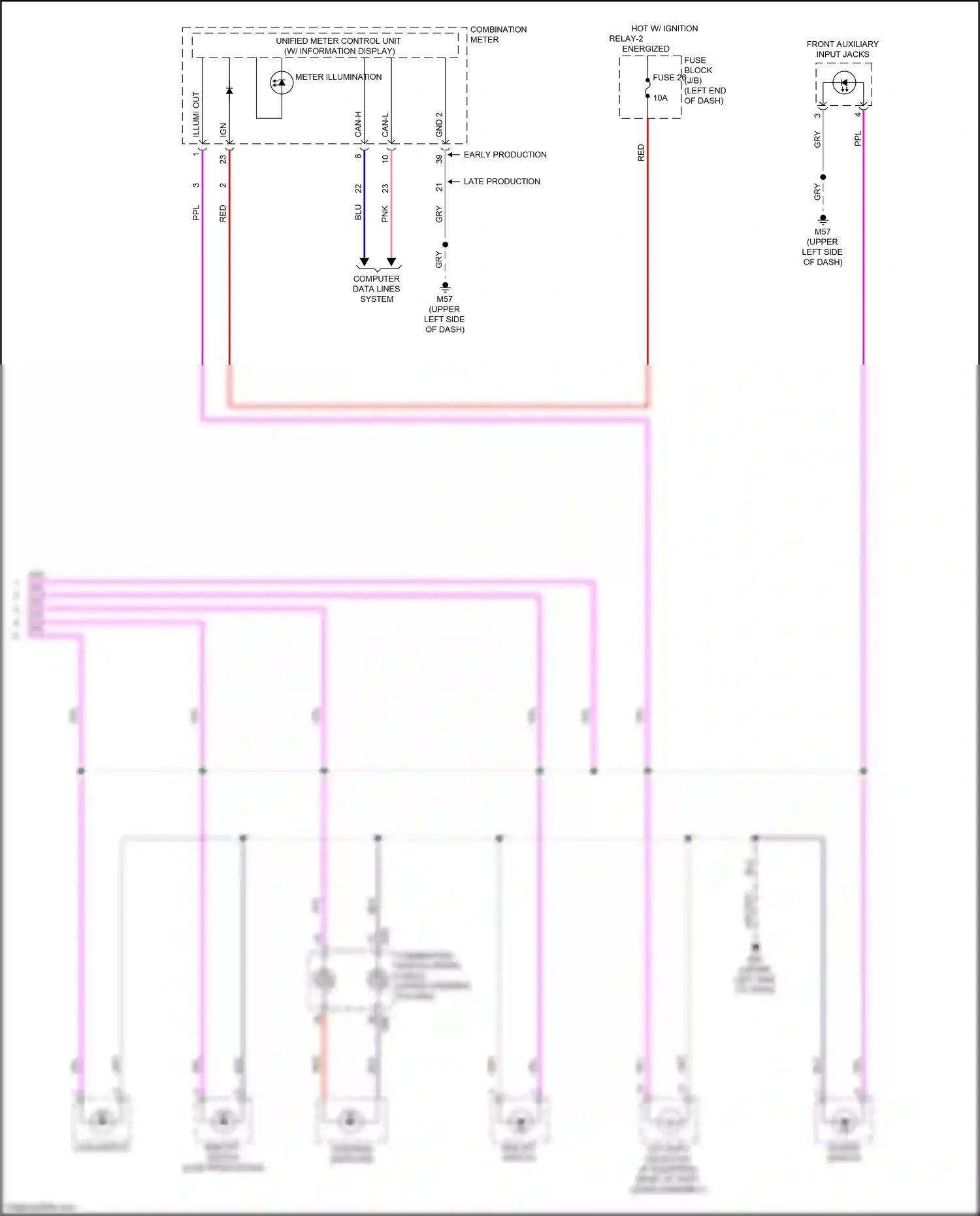 Wiring diagram aeb off switch for Nissan Versa III (2019-2022) (4 of 4)