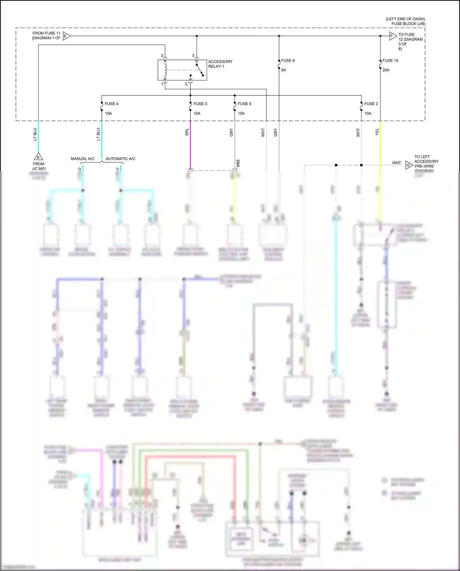 Wiring diagram automatic a/c for Nissan Versa III (2019-2022) (5 of 6)