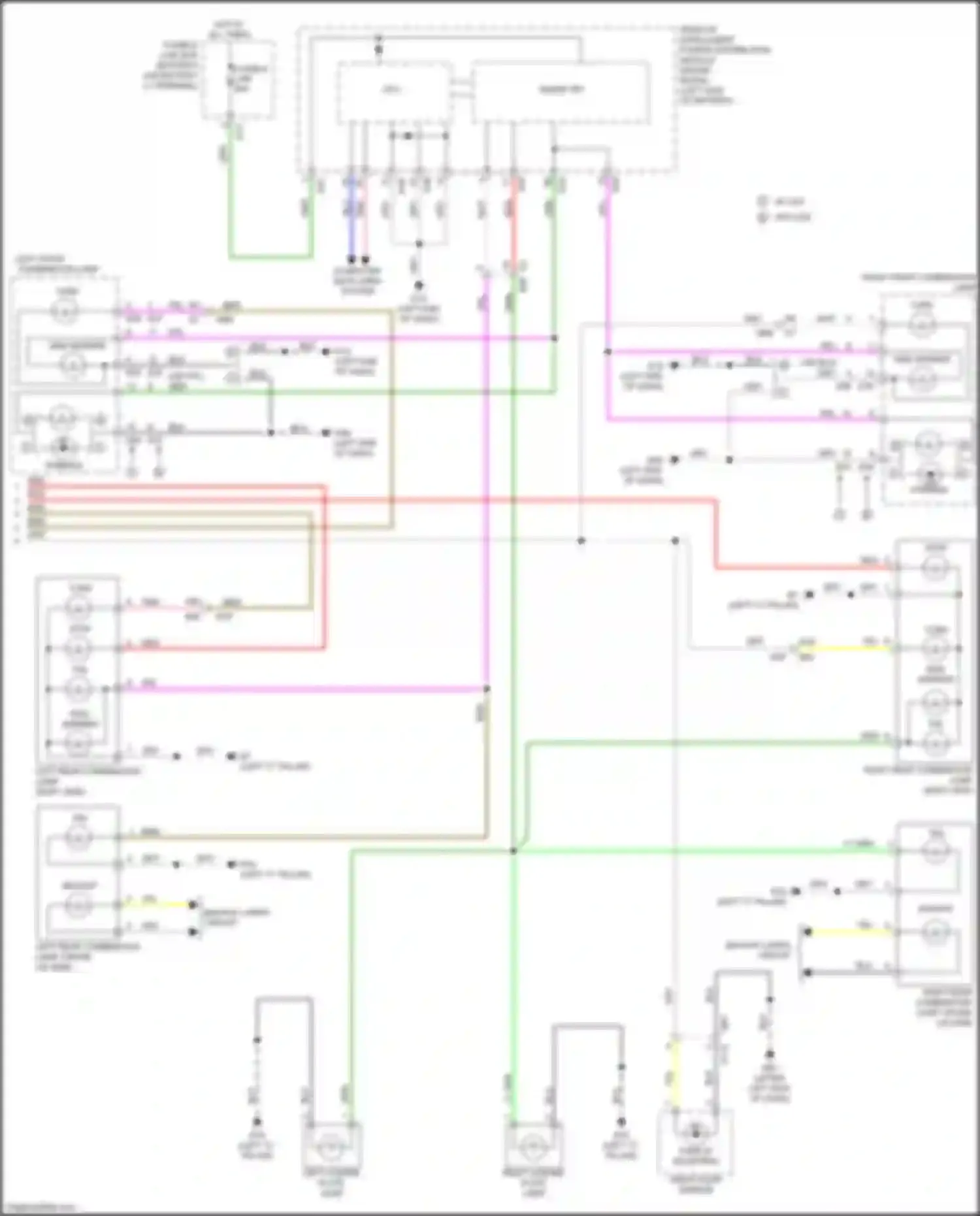 Wiring diagram backup lamps circuit for Nissan Versa III (2019-2022) (1 of 1)
