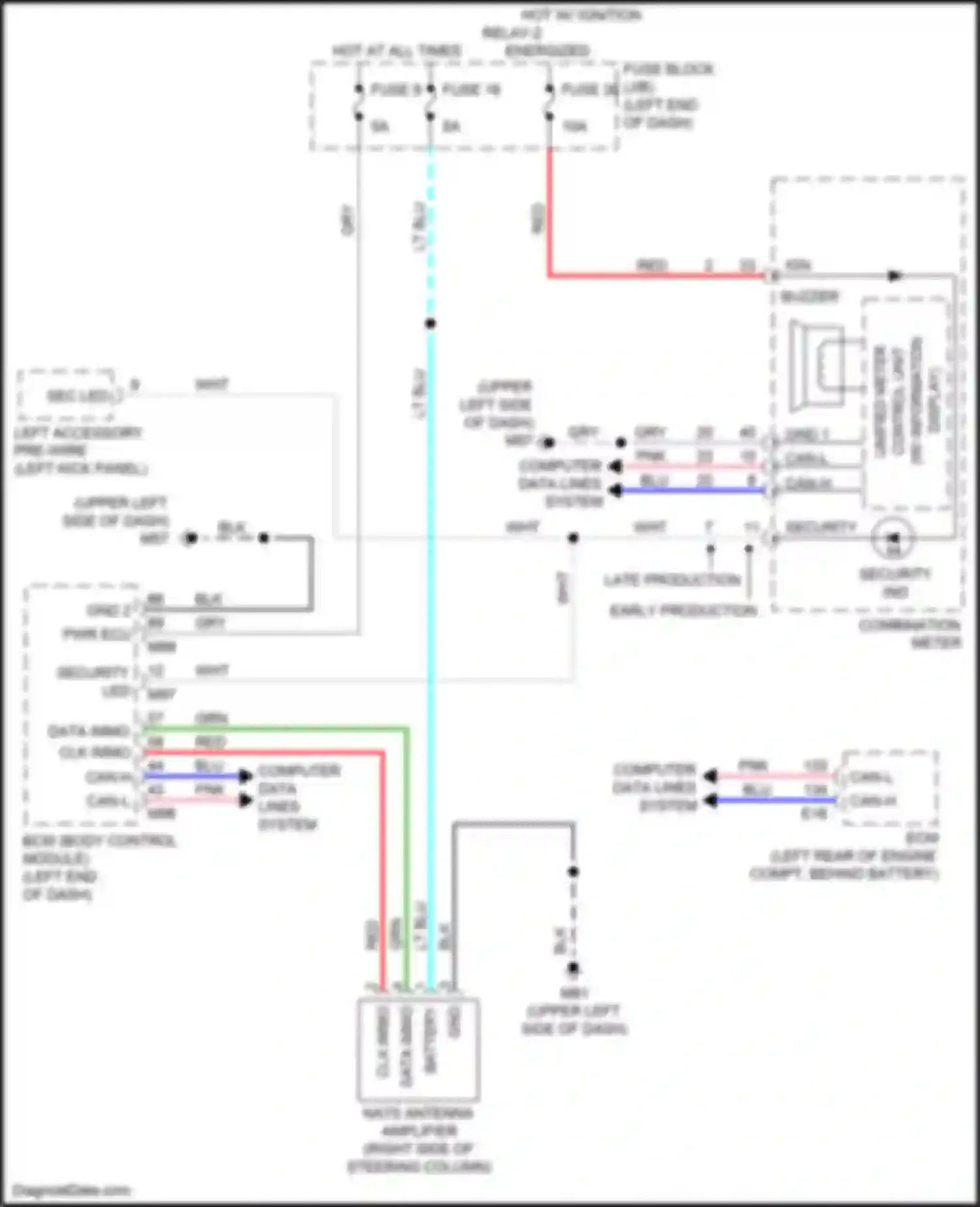 Wiring diagram computer data lines system for Nissan Versa III (2019-2022) (48 of 61)