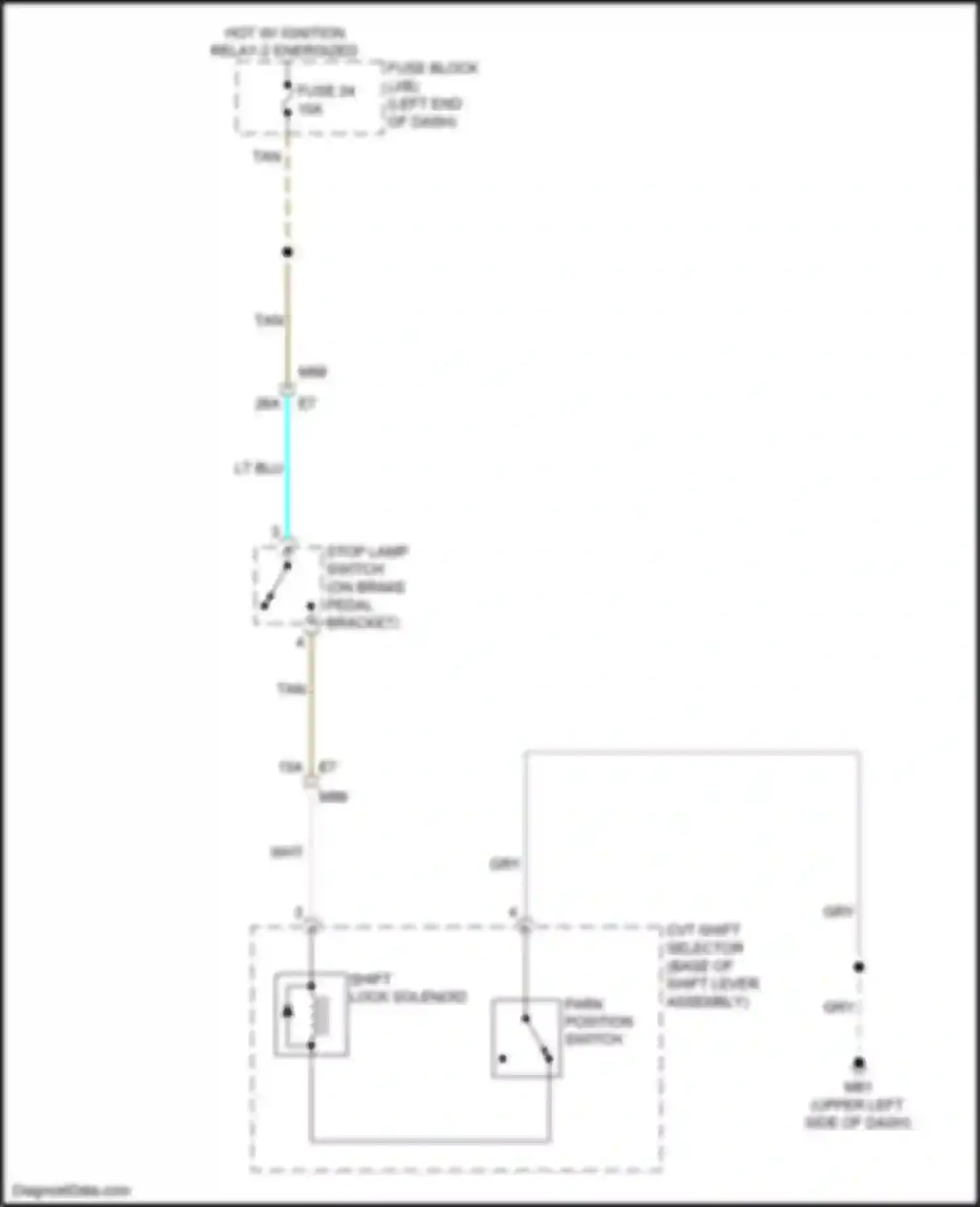 Wiring diagram cvt shift selector for Nissan Versa III (2019-2022) (3 of 3)