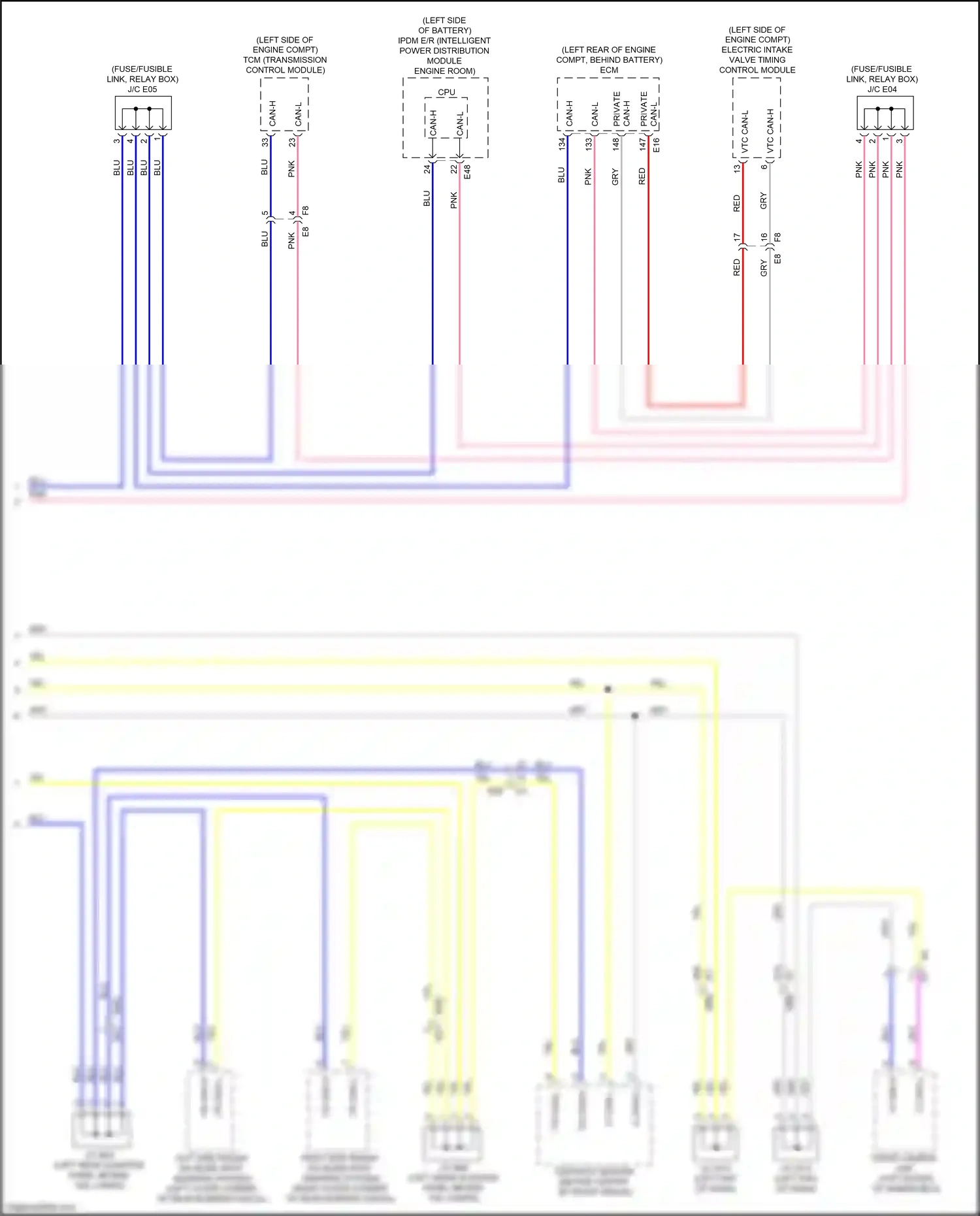 Wiring diagram distance sensor for Nissan Versa III (2019-2022) (1 of 5)