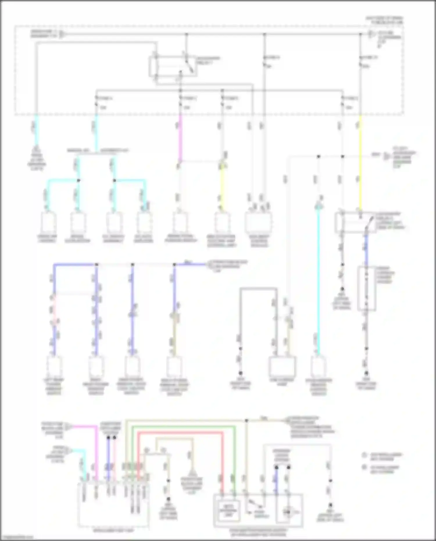 Wiring diagram front console power socket for Nissan Versa III (2019-2022) (2 of 2)