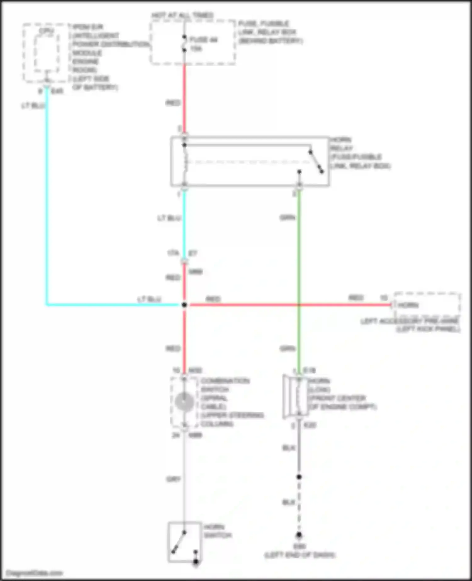 Wiring diagram fuse, fusible link, relay box for Nissan Versa III (2019-2022) (11 of 14)