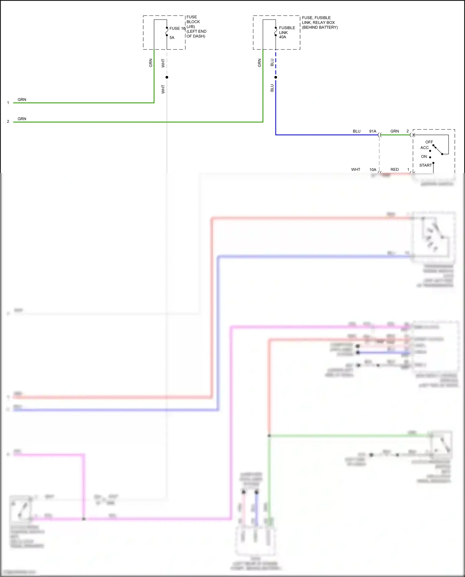 Wiring diagram ignition switch for Nissan Versa III (2019-2022) (2 of 2)