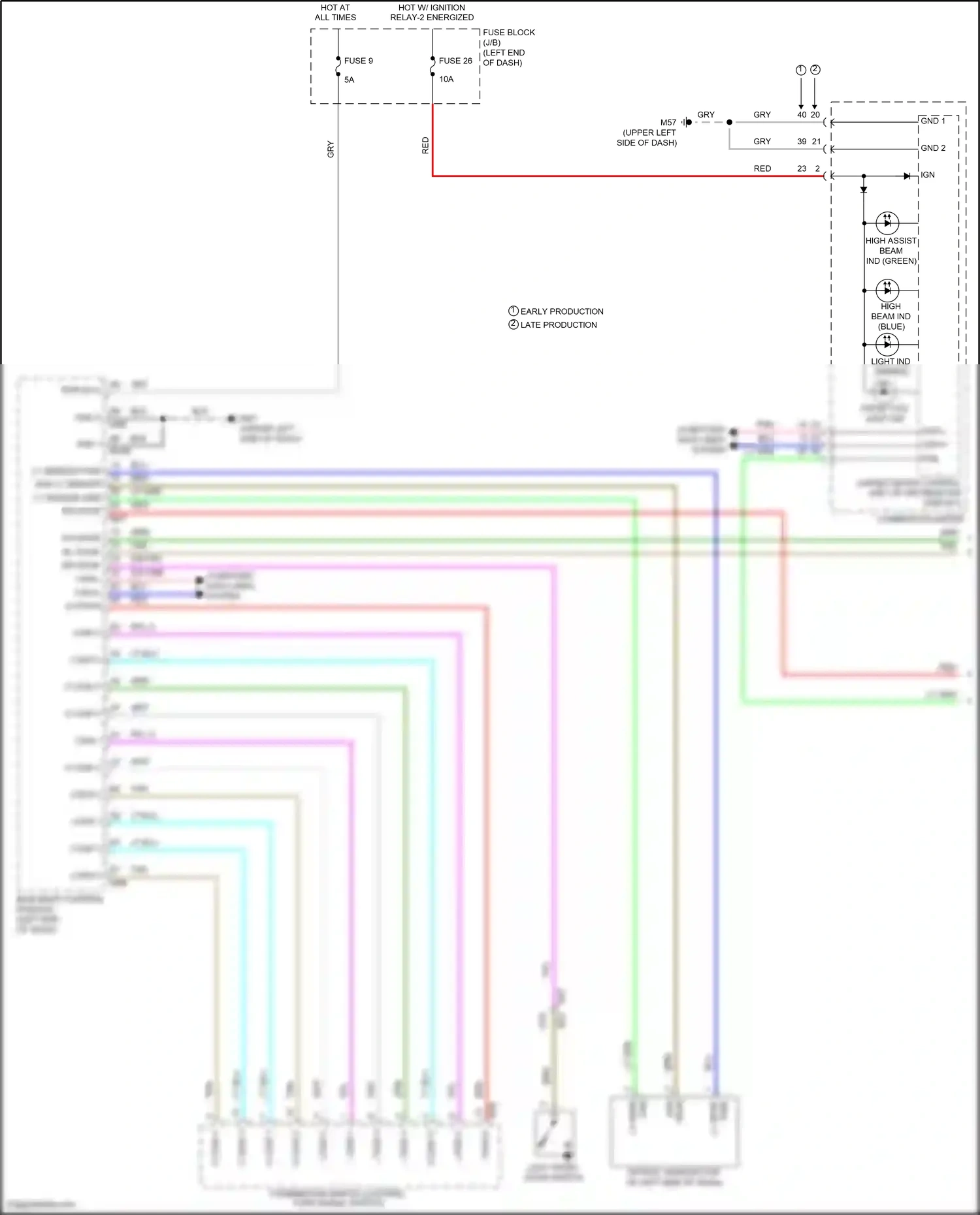 Wiring diagram left front door switch for Nissan Versa III (2019-2022) (4 of 10)