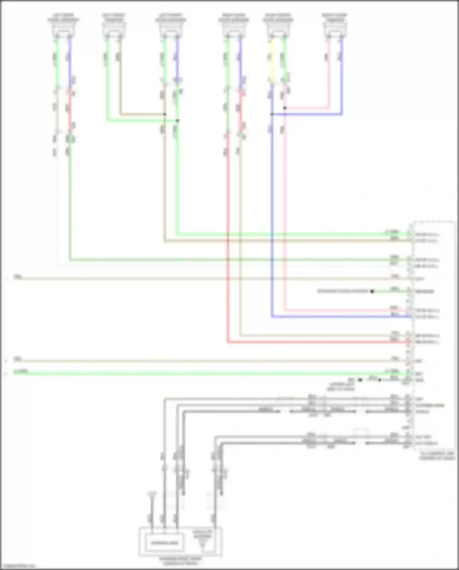 Wiring diagram left front tweeter for Nissan Versa III (2019-2022) (1 of 2)