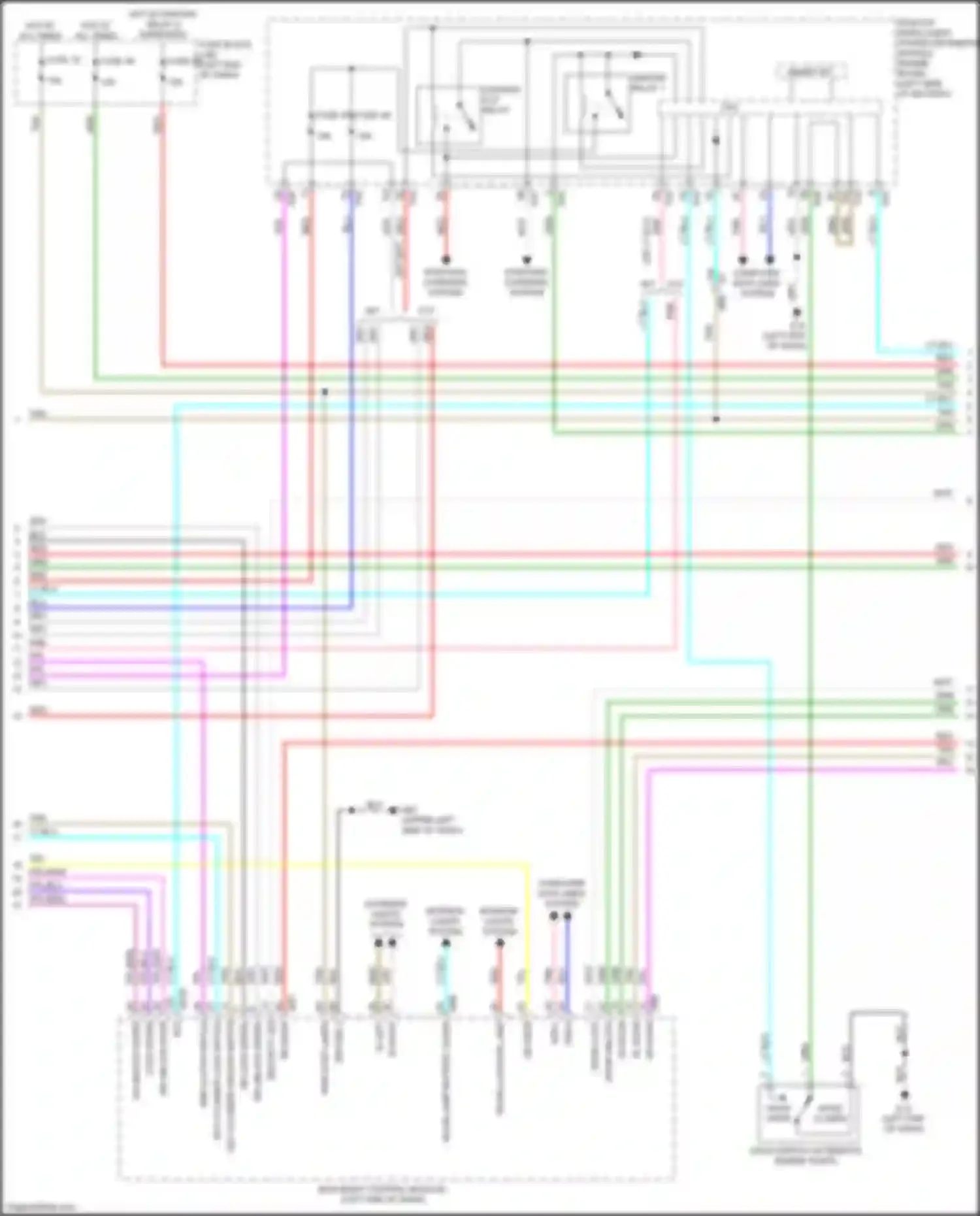 Wiring diagram security led for Nissan Versa III (2019-2022) (2 of 7)