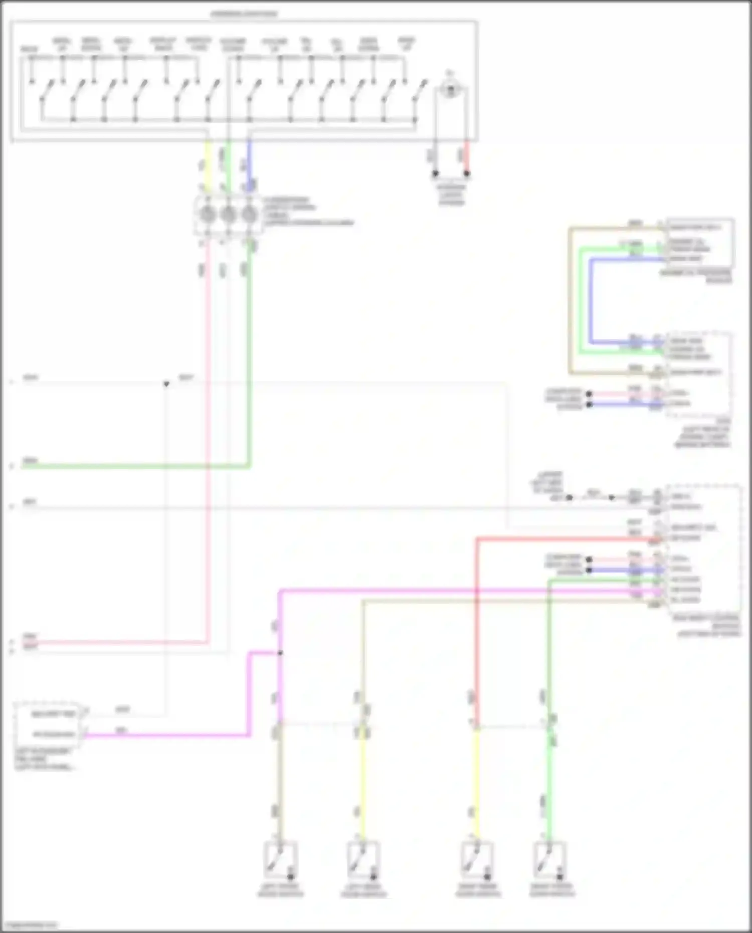 Wiring diagram security led for Nissan Versa III (2019-2022) (5 of 7)