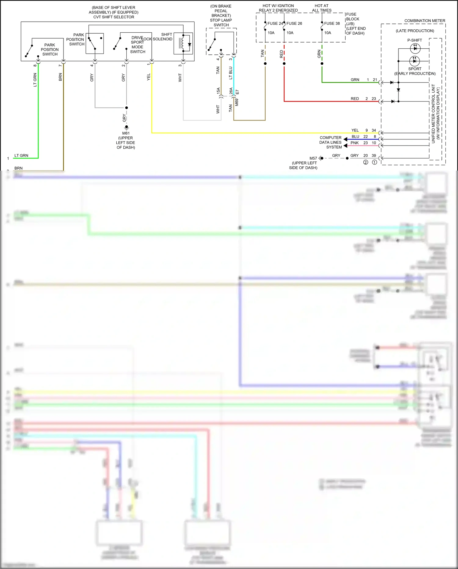 Wiring diagram transmission range switch for Nissan Versa III (2019-2022) (7 of 8)