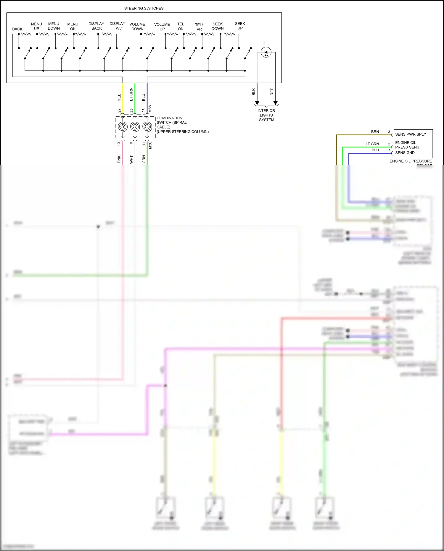 Wiring diagram volume down up for Nissan Versa III (2019-2022) (1 of 1)