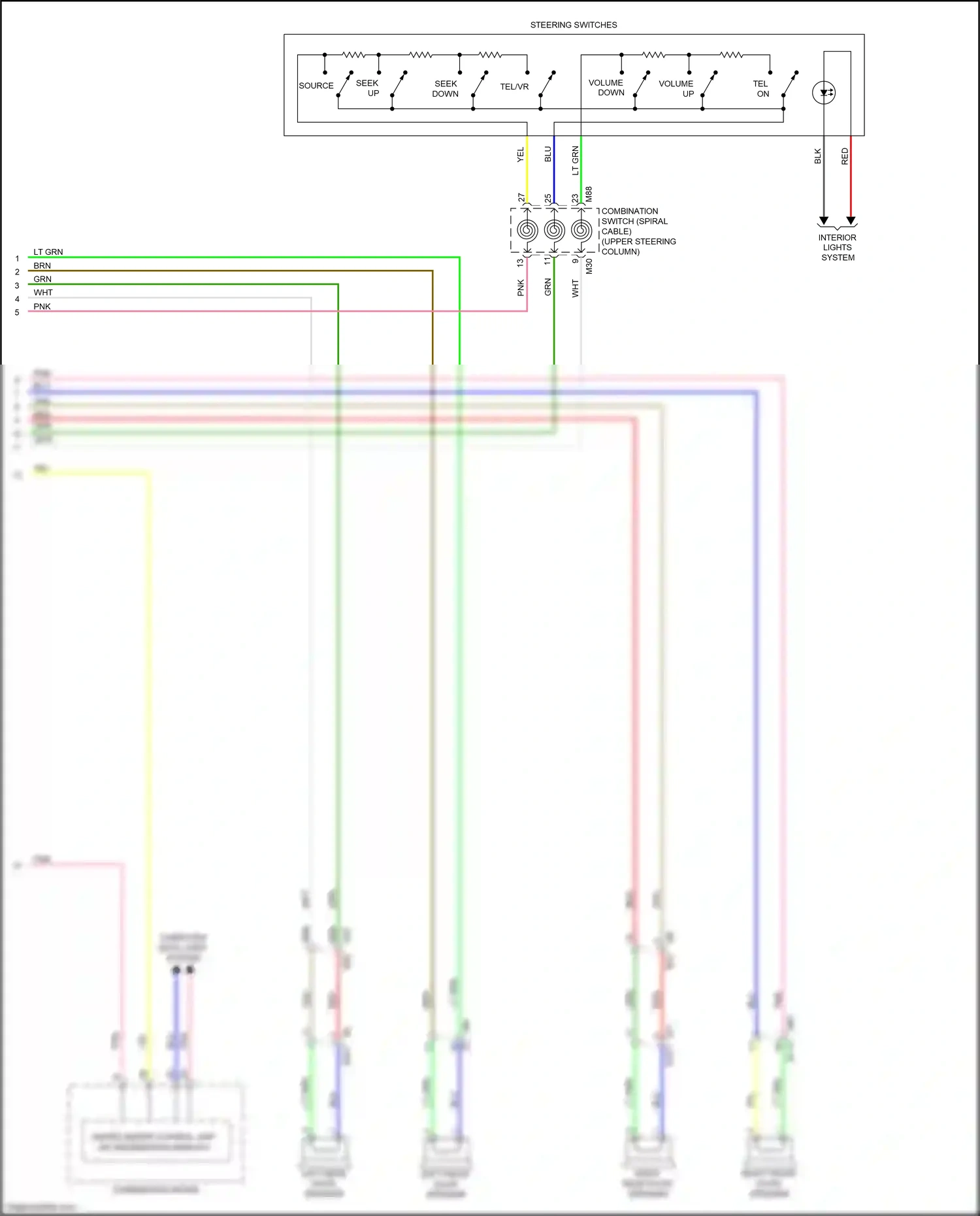 Wiring diagram volume down for Nissan Versa III (2019-2022) (1 of 3)