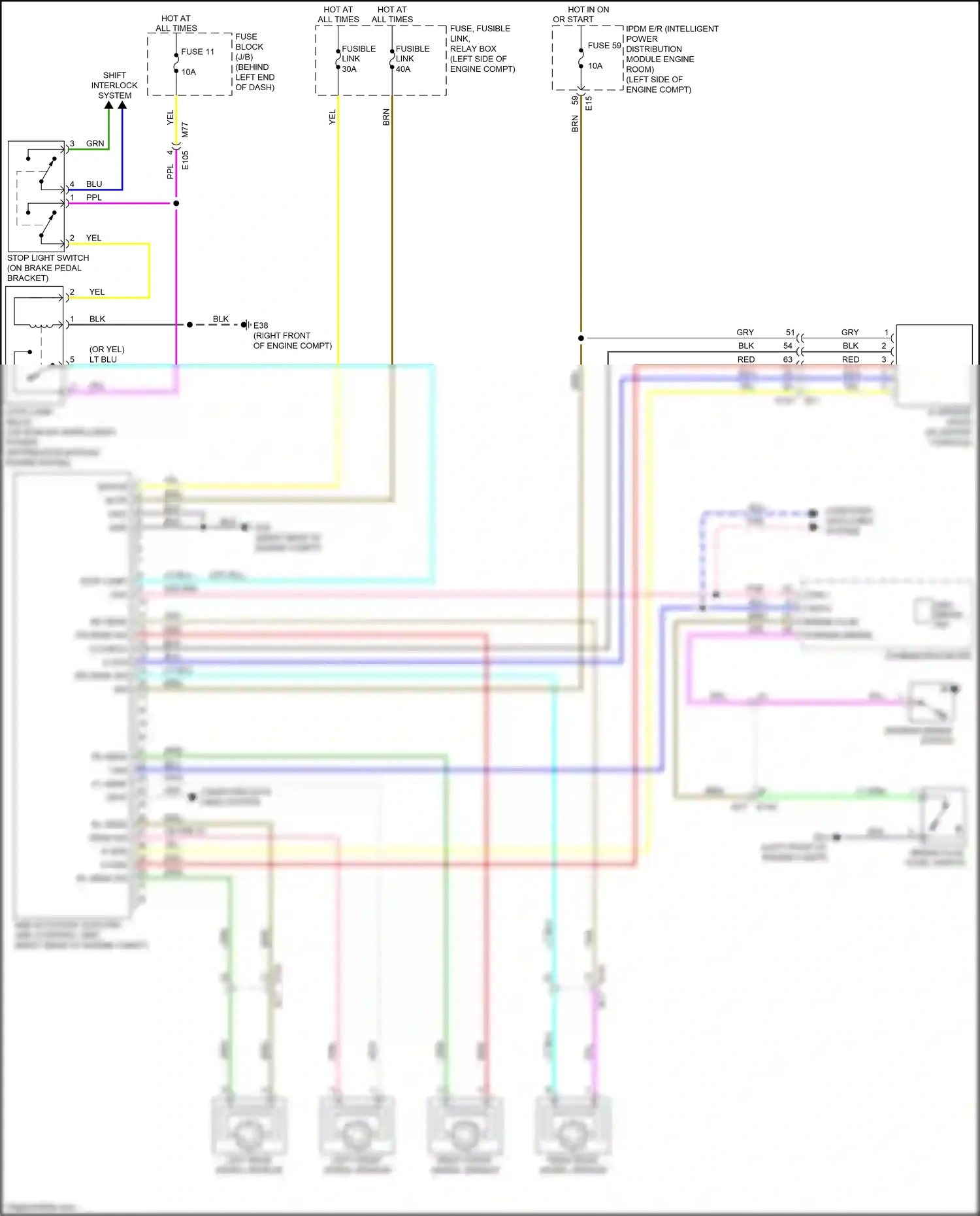Wiring diagram computer data lines system for Nissan X-Trail II facelift (2010-2015) (1 of 6)