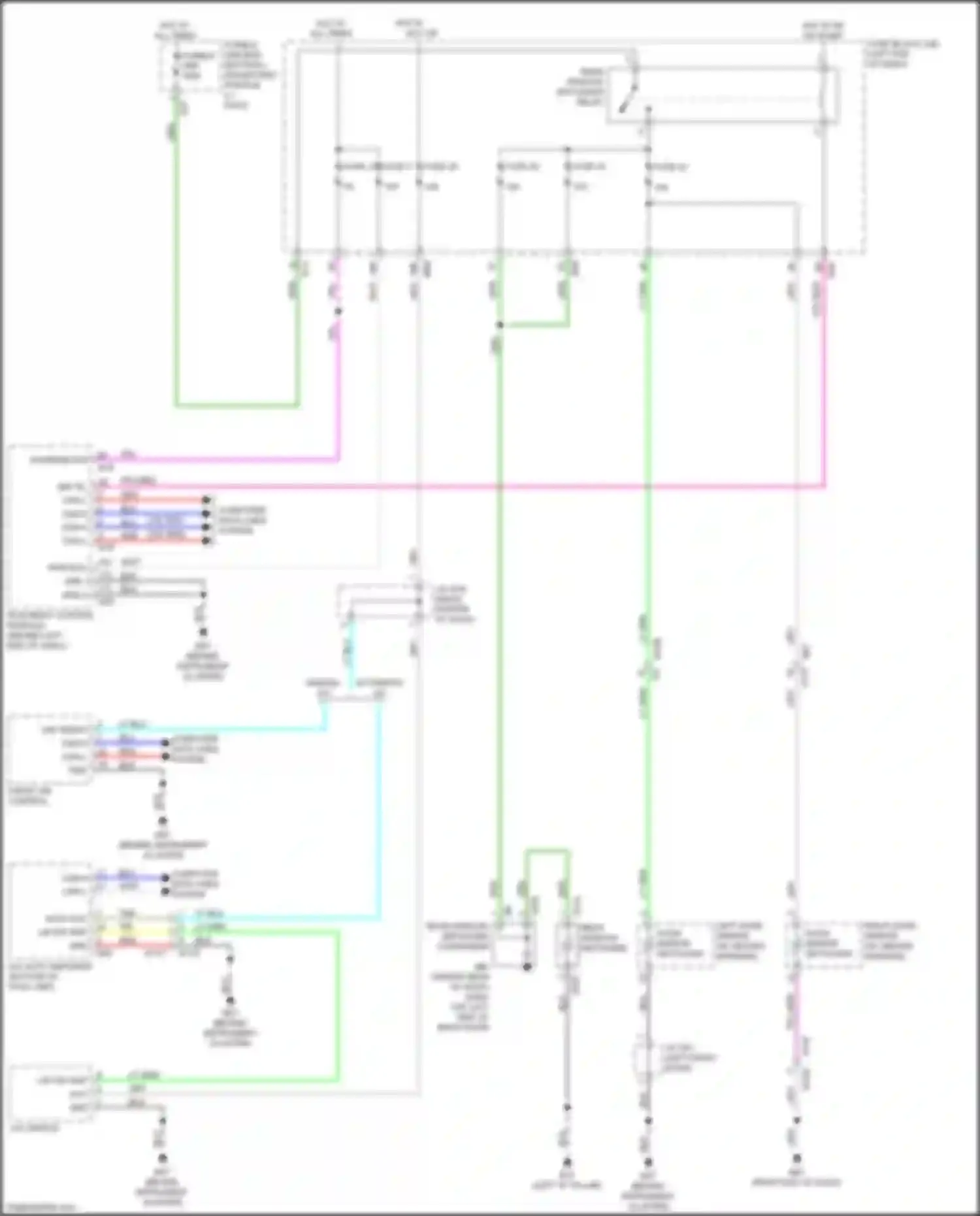Car Wiring Diagrams for X-Trail Nissan III facelift (2017-2024): Defoggers circuit