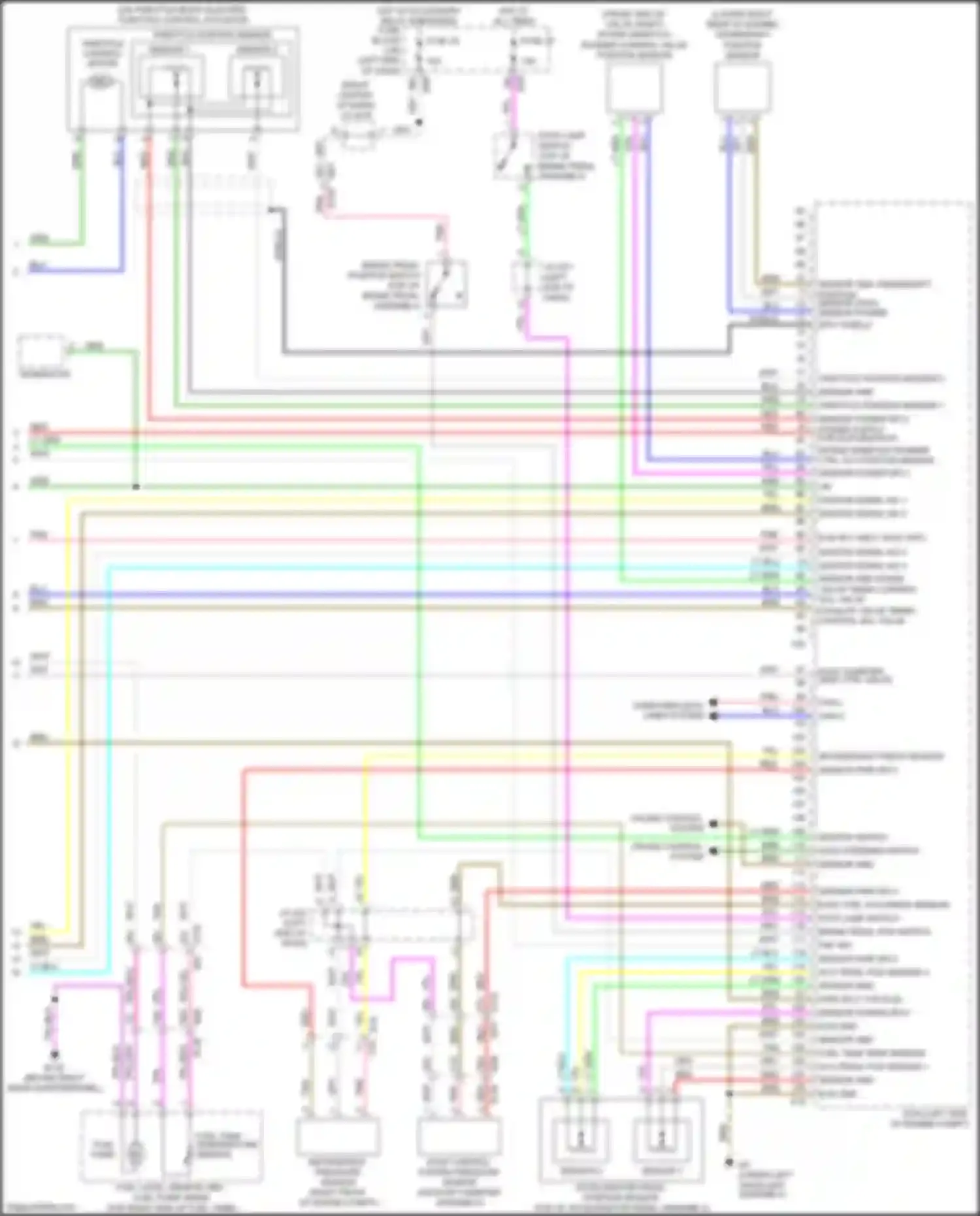 Car Wiring Diagrams for X-Trail Nissan III facelift (2017-2024): Wiring diagram engine performance 2.5l (4 of 4)