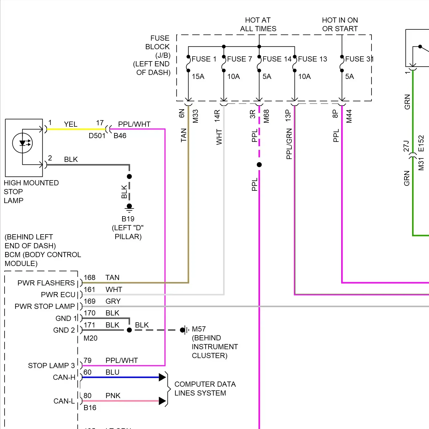 demo - Exterior lamps circuit (1 of 2) Exterior lamps circuit (1 of 2)