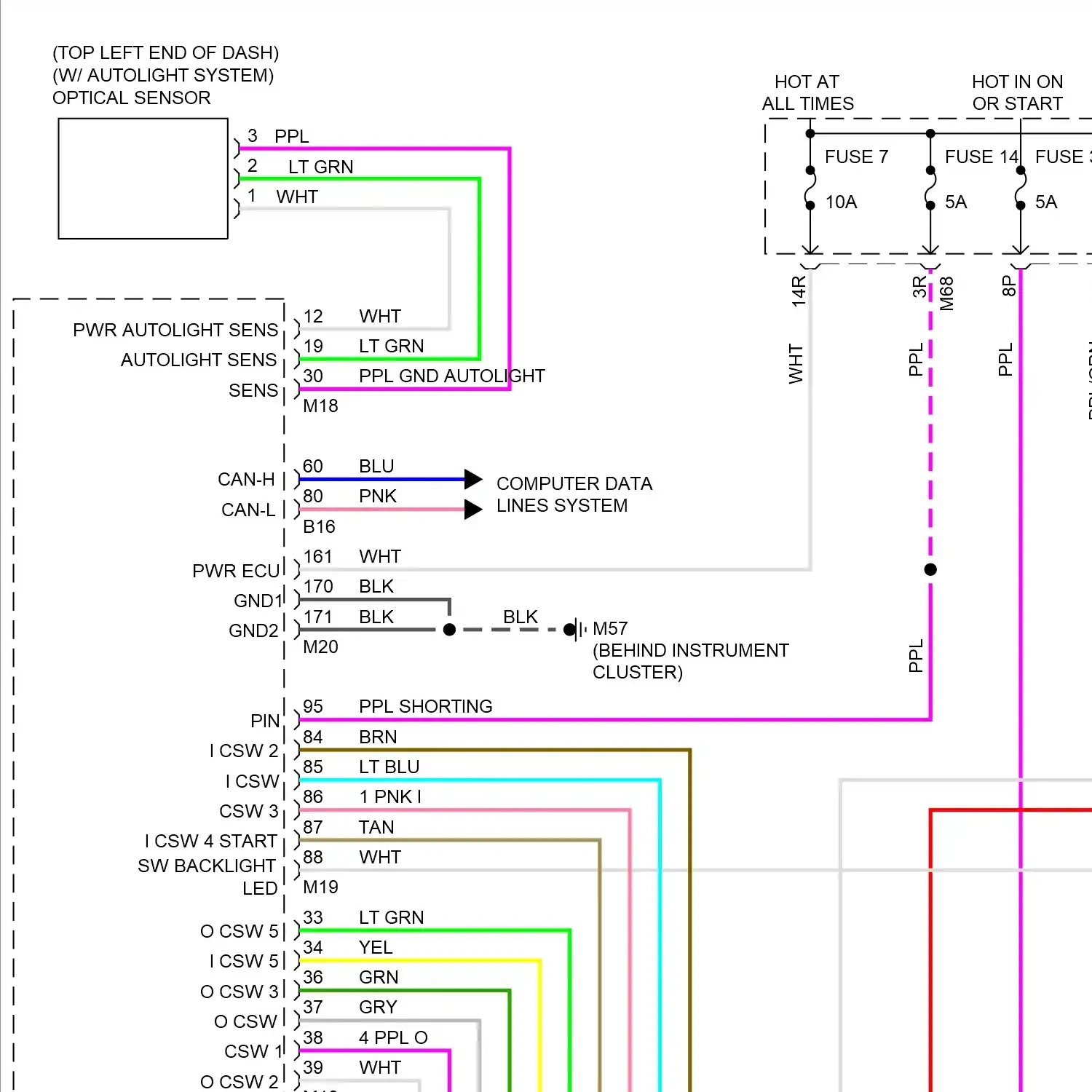 demo - Instrument illumination circuit (1 of 2) Instrument illumination circuit (1 of 2)