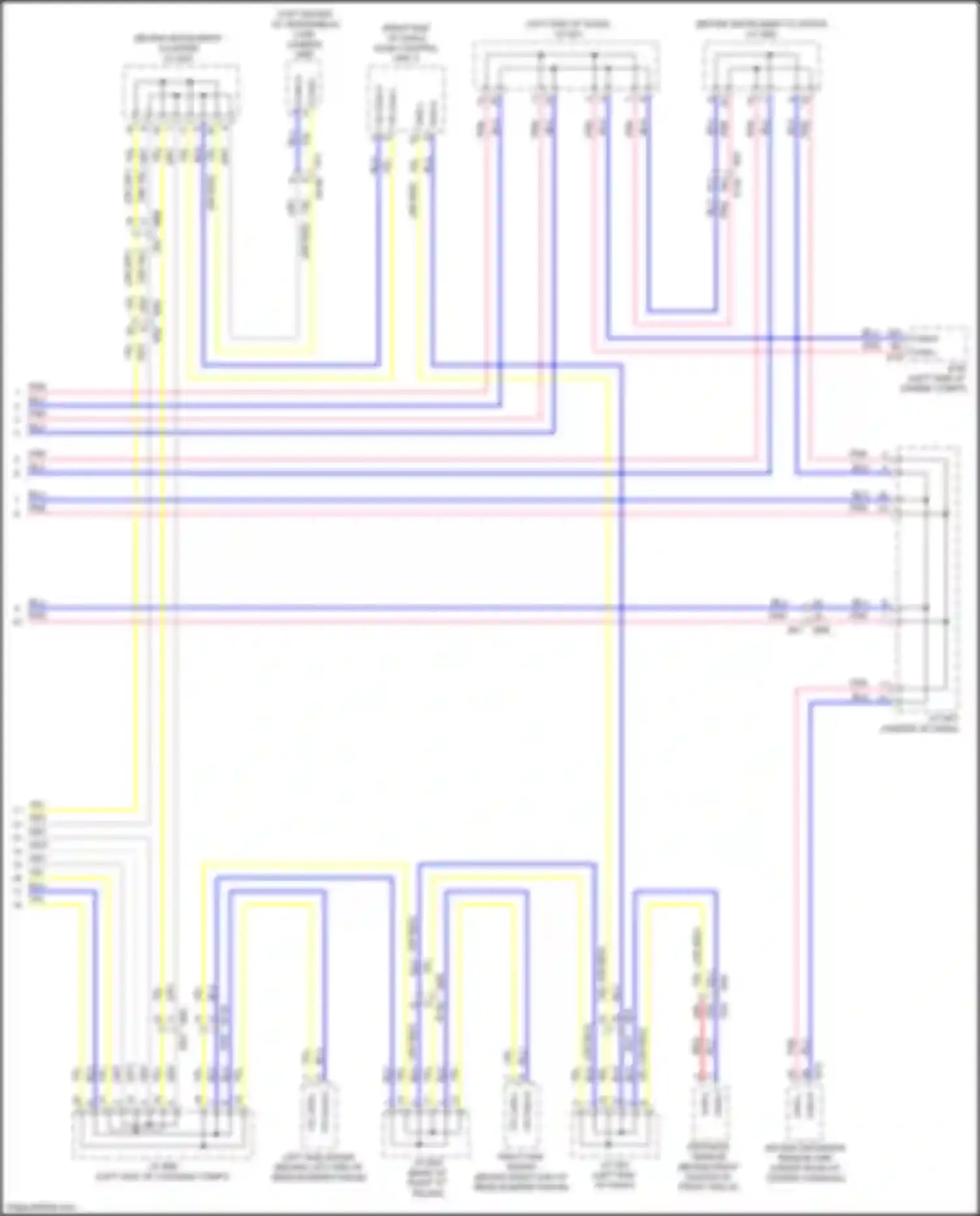 Wiring diagram adas control unit 2 for Nissan X-Trail III facelift (2017-2024) (1 of 3)