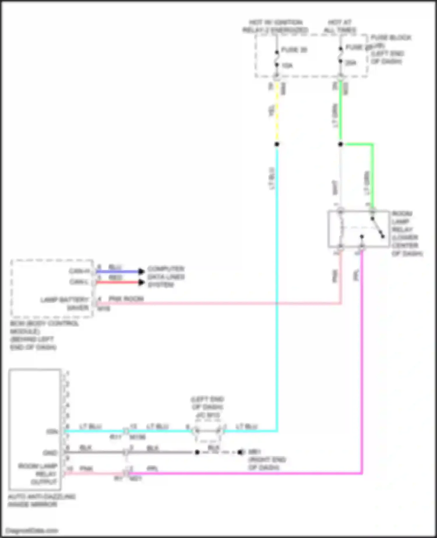 Wiring diagram can-h for Nissan X-Trail III facelift (2017-2024) (1 of 69)